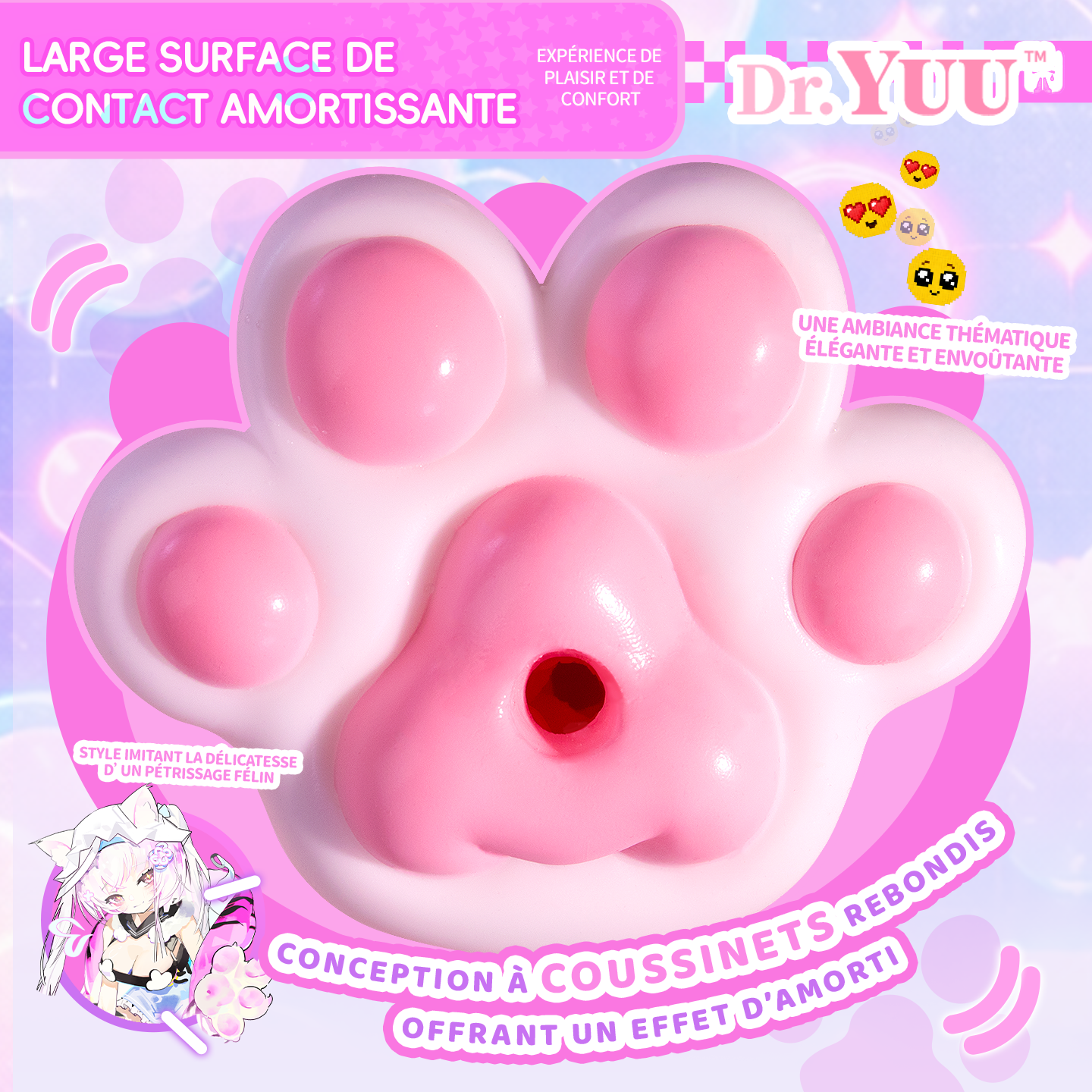 Coupe du canal interne de 140 mm du masturbateur manuel Dr.YUU