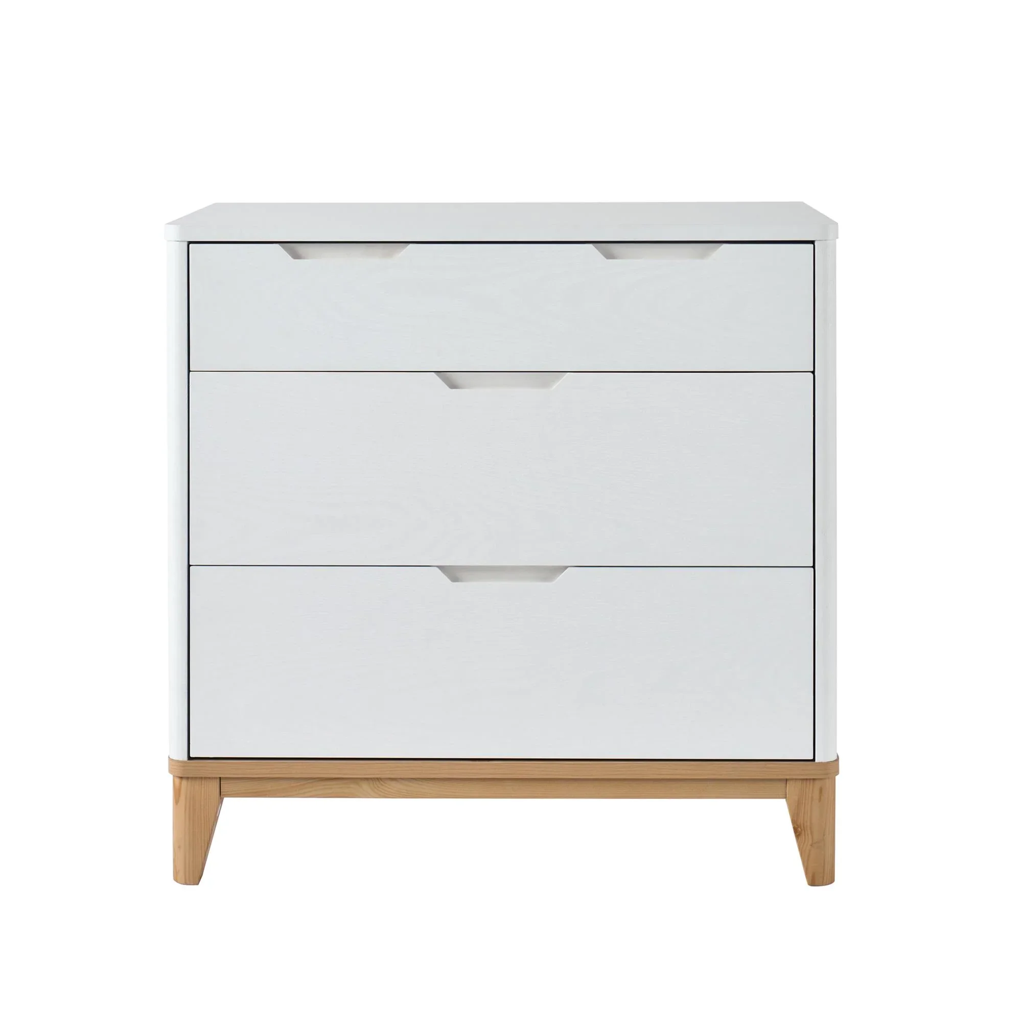 Better Homes & Gardens Leighton 3 Drawer Dresser, White and Natural