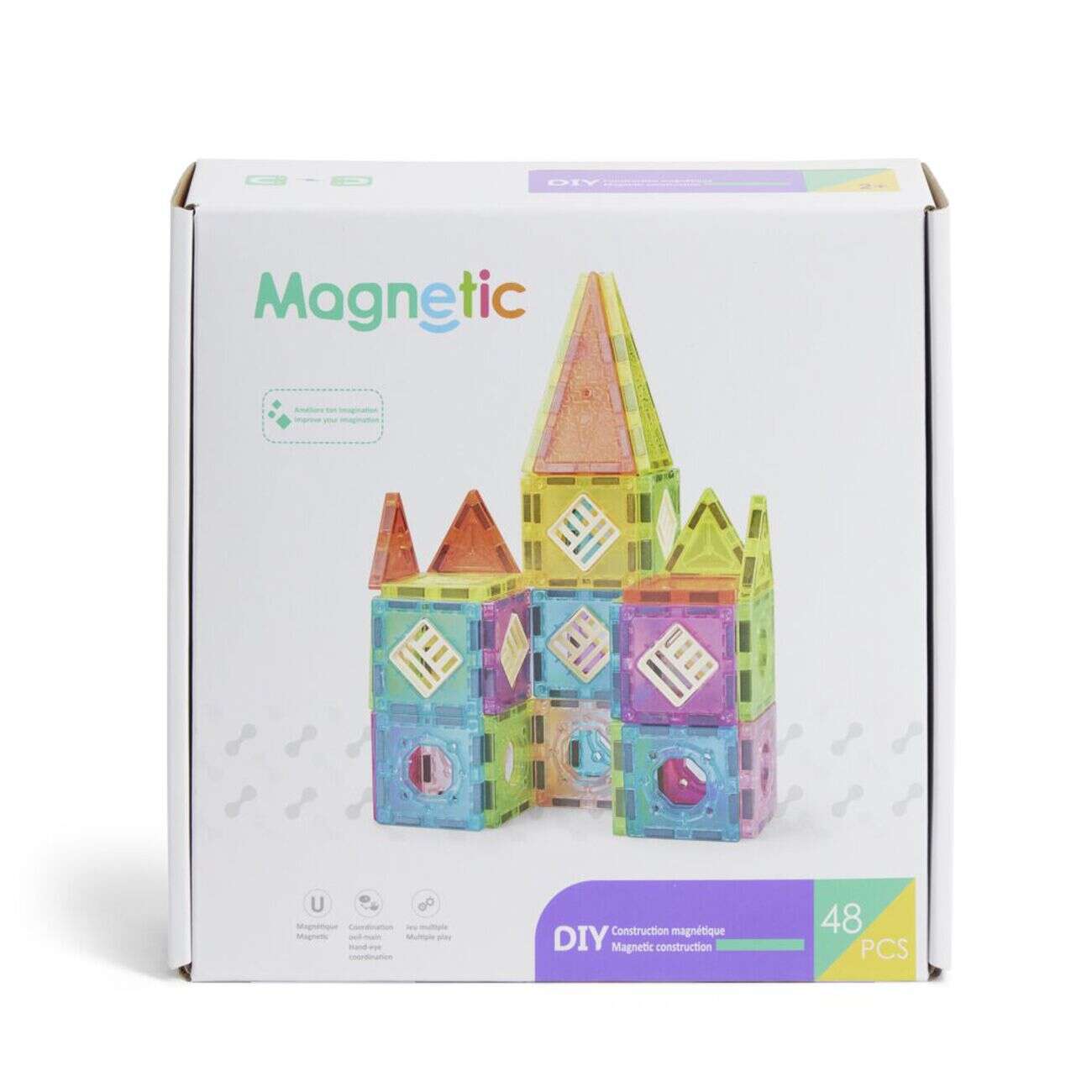 Jeu tuile magnétique 48 pièces