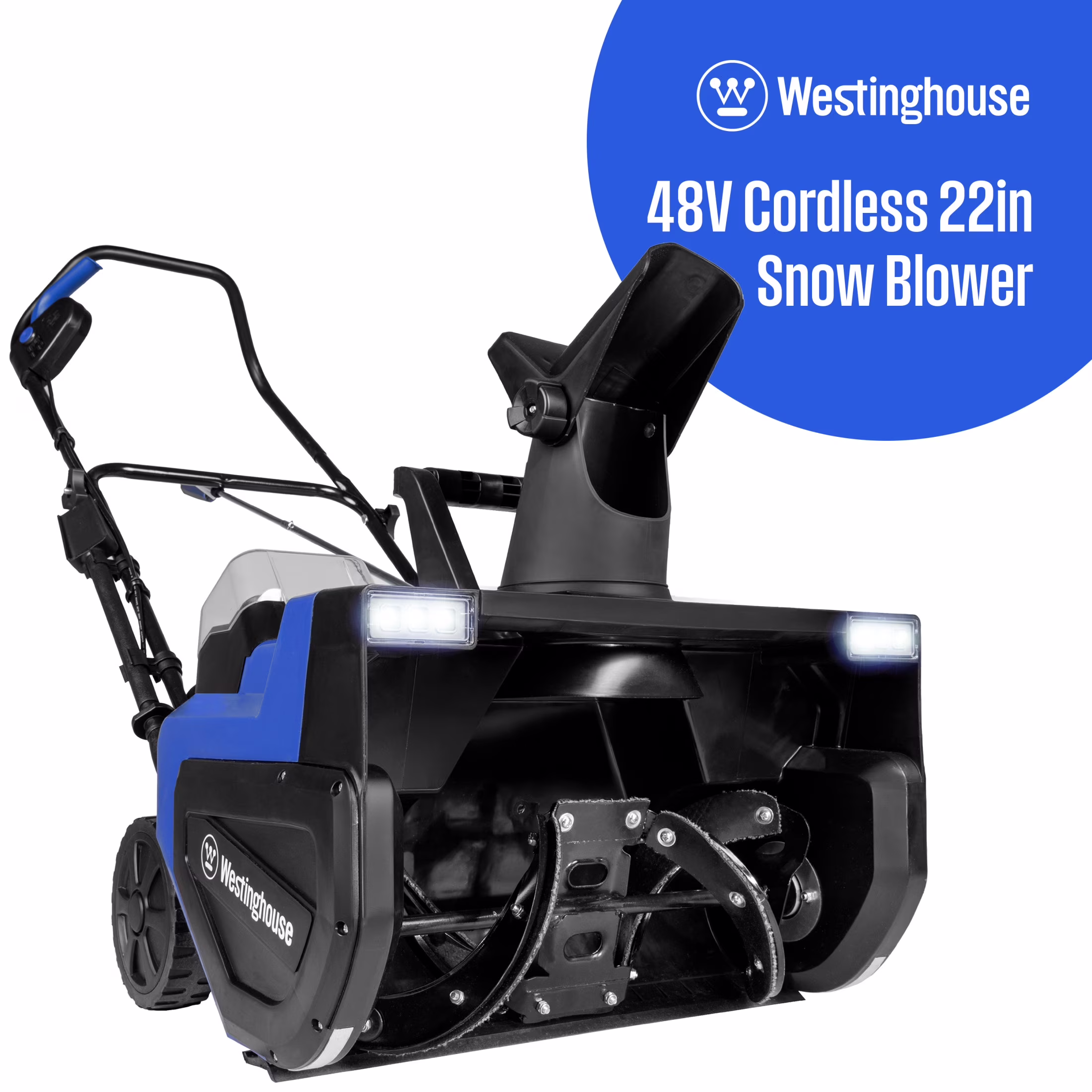 WSnow22T 48V Cordless Snow Blower 22 Inch Tool, Steel Auger, Brushless Motor, 25ft Throwing Distance, Plows 840lbs/min, Compatible with Snow Joe Batteries (Battery Charger Not Included)