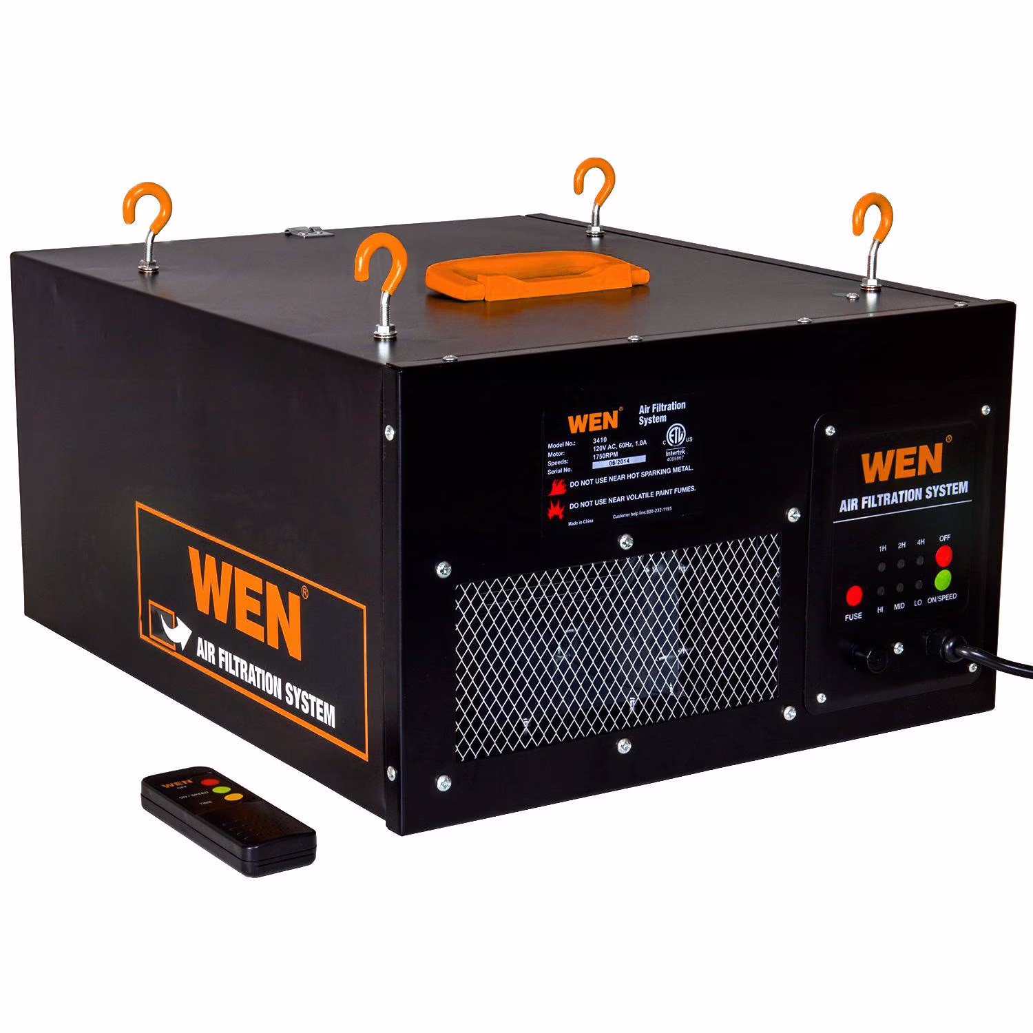 Wen 3410 3 Speed Remote Controlled Air Filtration System (300/350/400 CFM)