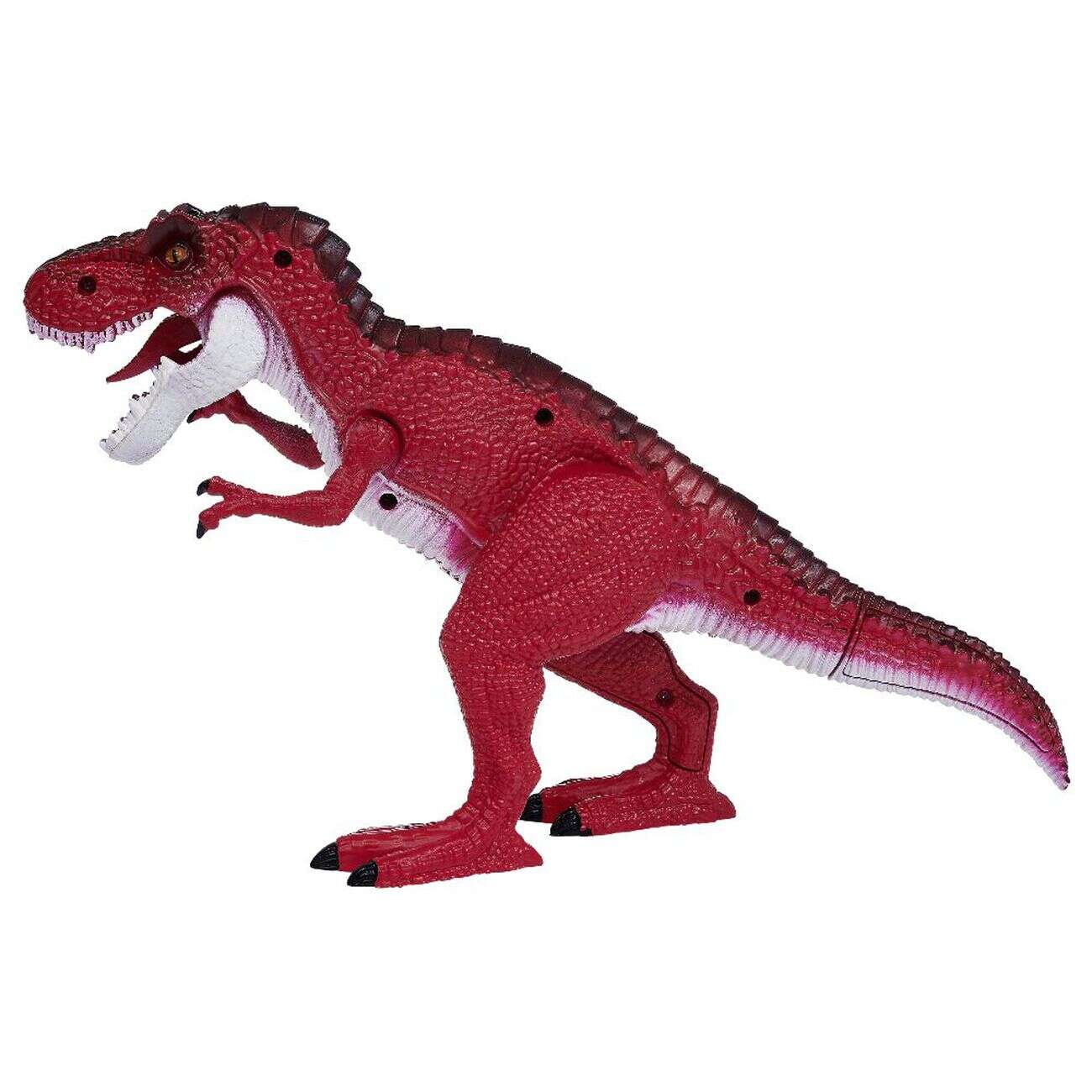 Figurine dinosaure sonore et lumineuse rouge