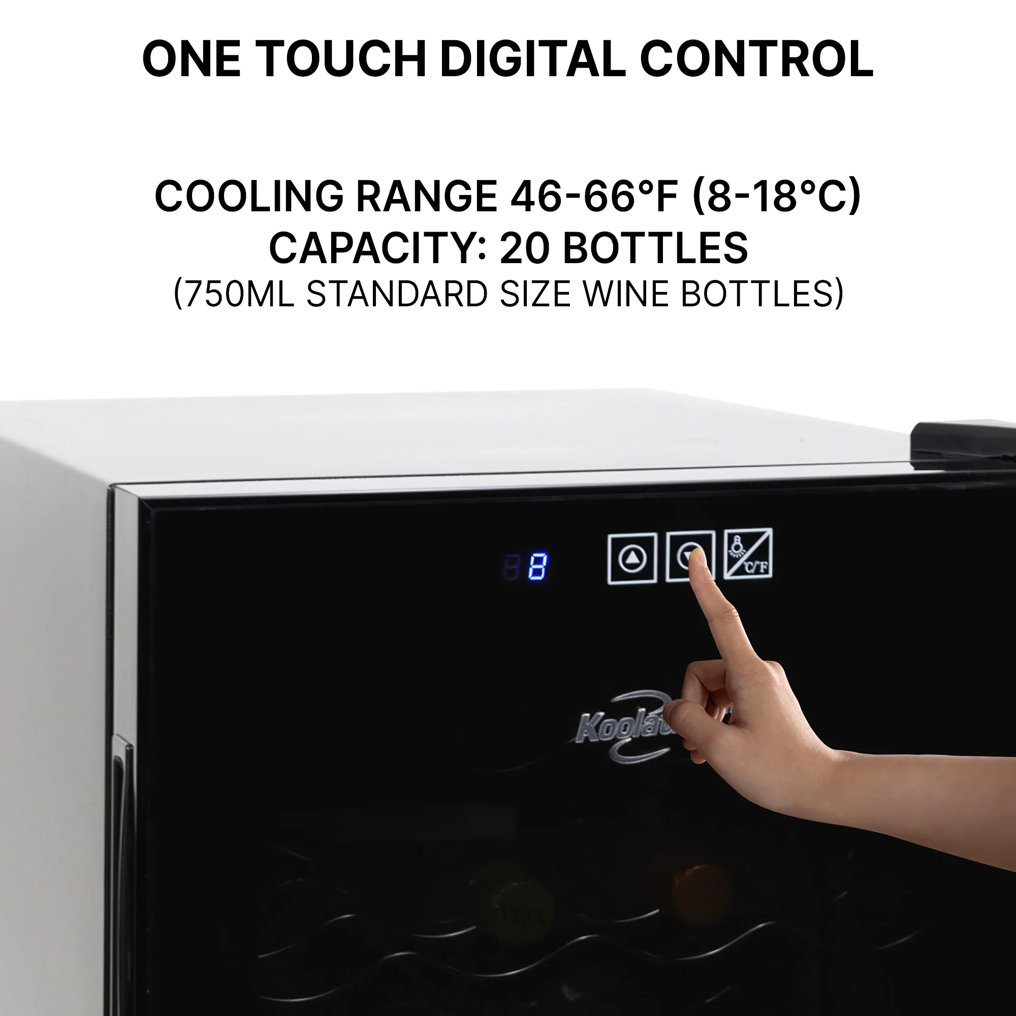 Koolatron 8 Bottle Wine Cooler Thermoelectric Freestanding Wine Fridge