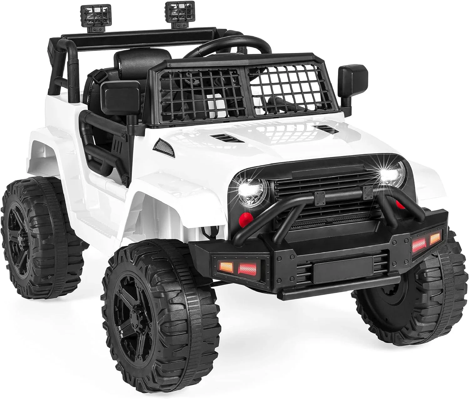 Camion électrique pour enfants Best Choice Products 12V avec suspension à ressorts et lumières LED