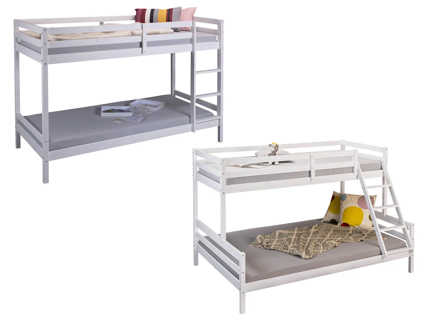 Inter Link Lit superpos enfant, laqu blanc