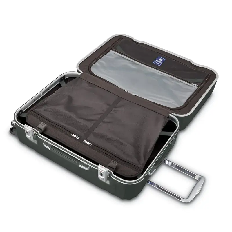 Olive Green Tru-Frame Large Spinner Checked Luggage | 6912-INFEC - SAMSONITE OUTLET