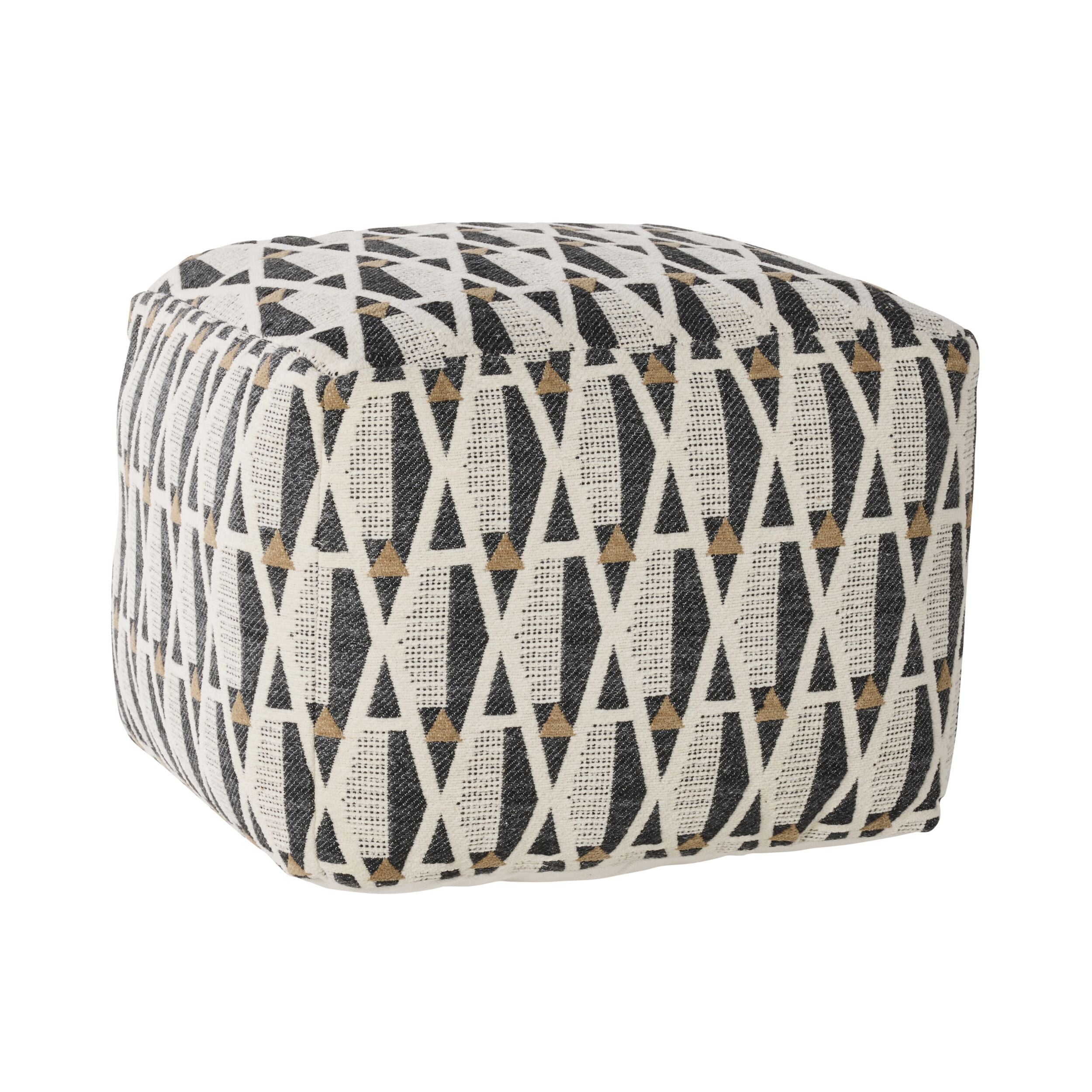 Waterloo Geo Square Pouf
