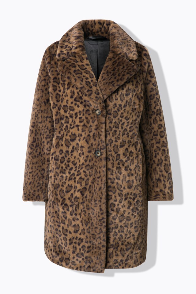 Leopard Print Teddy Fleece Coat