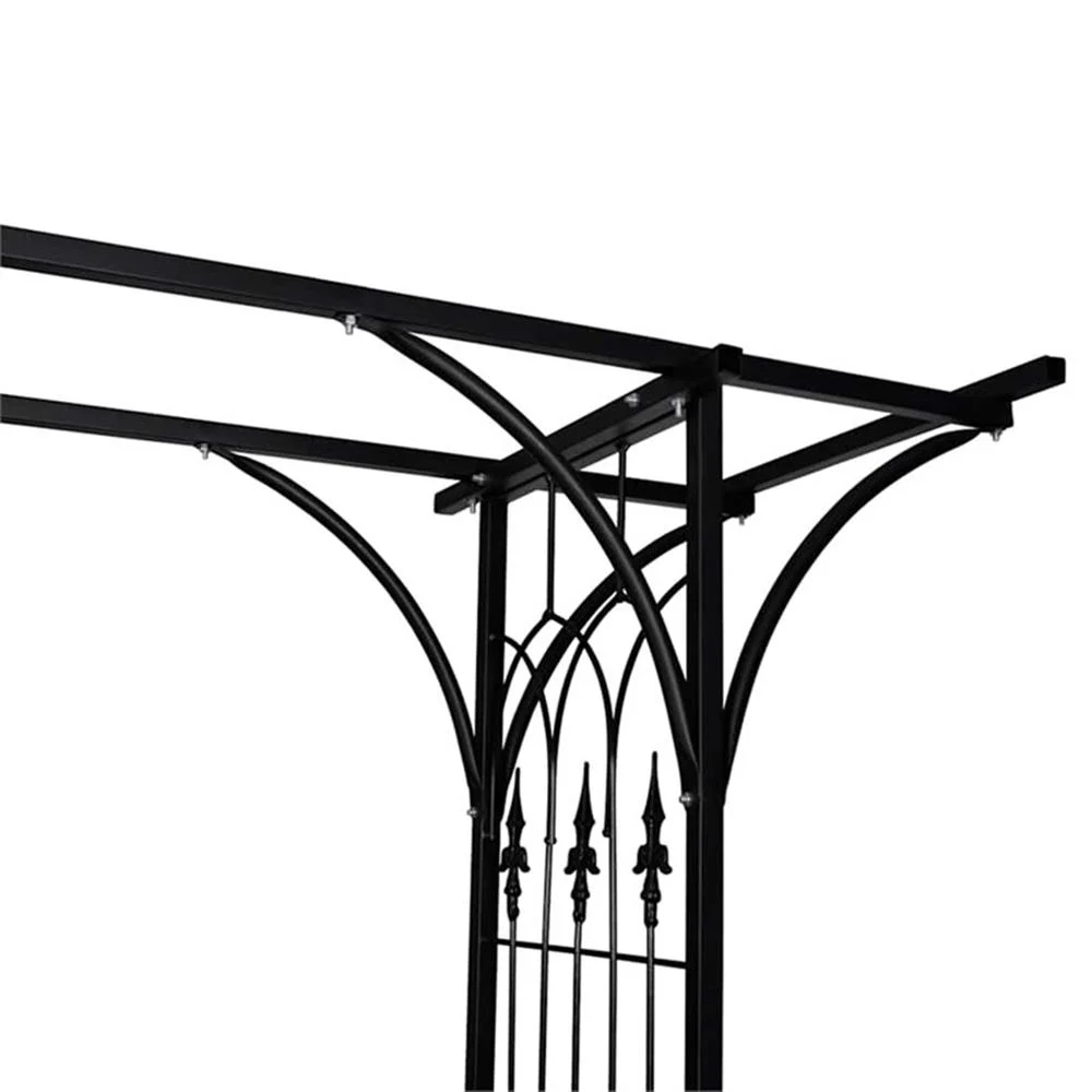 Pemberly Row 78.7 X 20.5 X 80.3 Durable Iron Garden Arch in Black
