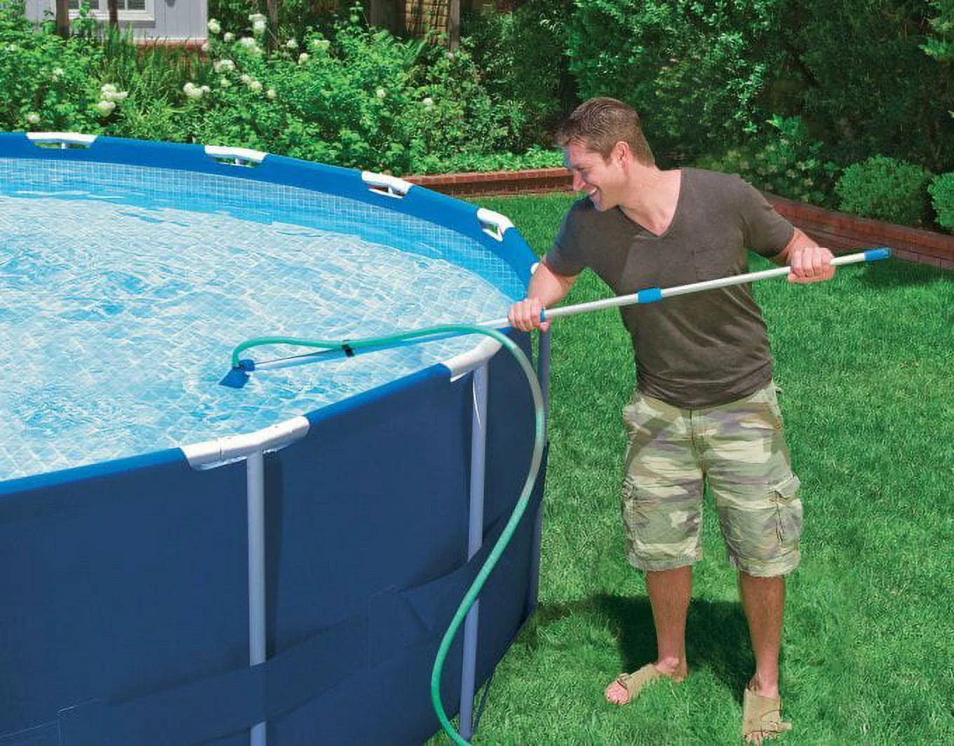 12' x 30" Round Metal Frame Above Ground Pool, Filter, Cover, Maintenance Kit - Image 10