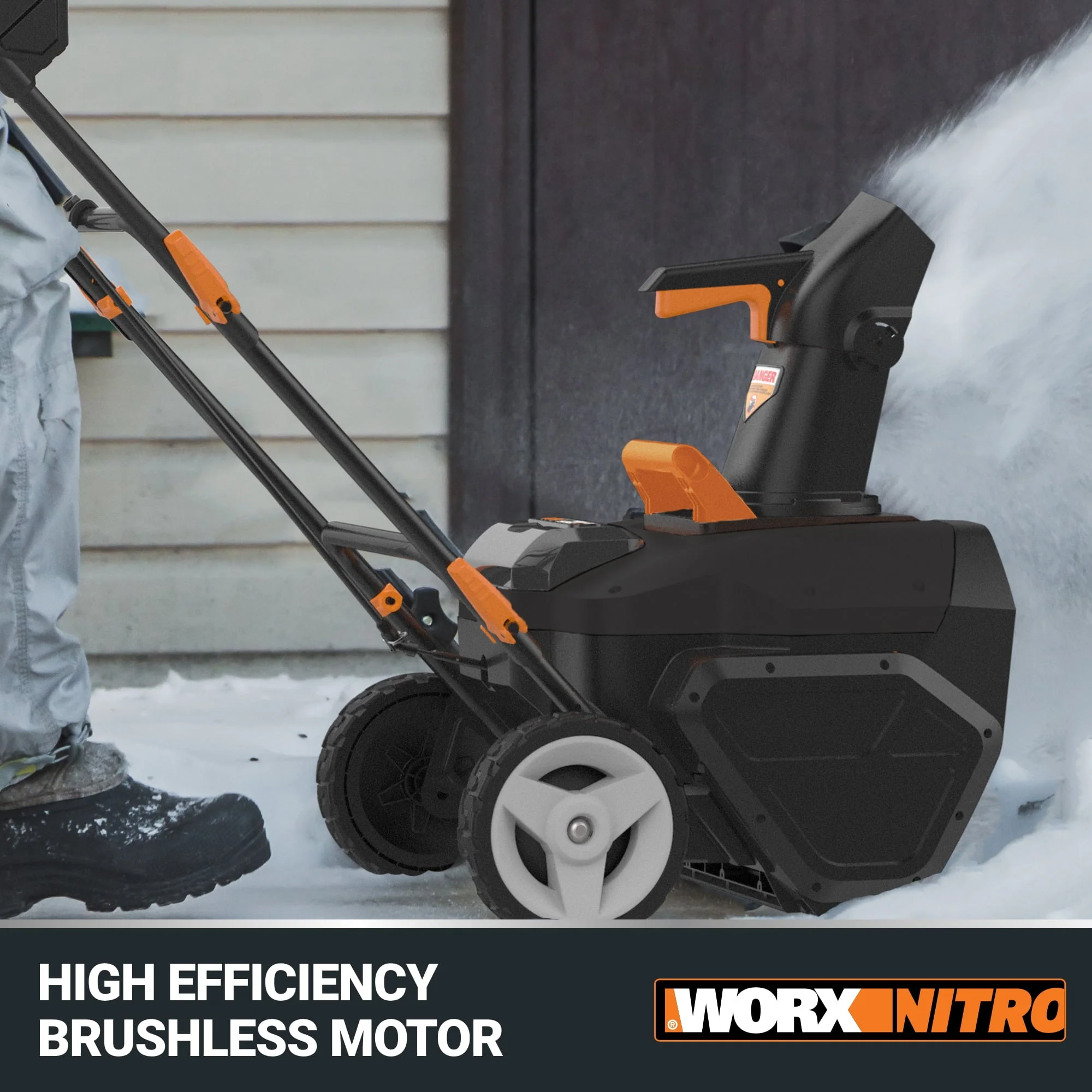 WO7131.1 40V Power Share 20" Cordless Snow Blower with Brushless Motor (4 Batteries Charger Included) - Image 3
