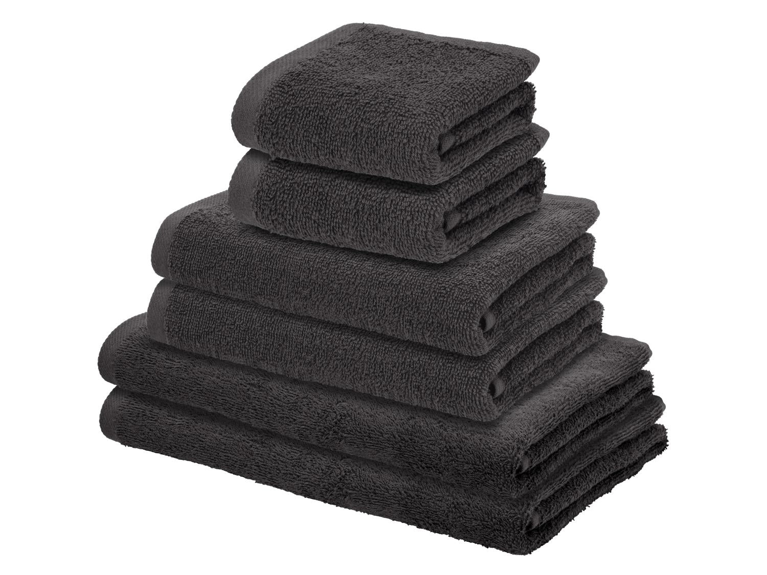 LIVARNO Set de 6 serviettes en ponge