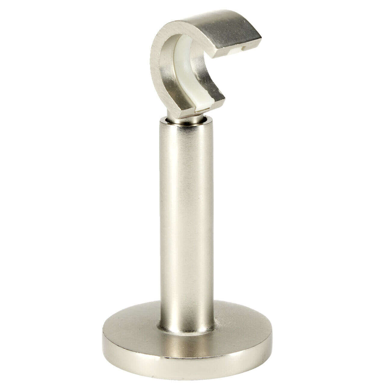 Support tringle à rideaux extensible ouvert alu brossé Ø20mm