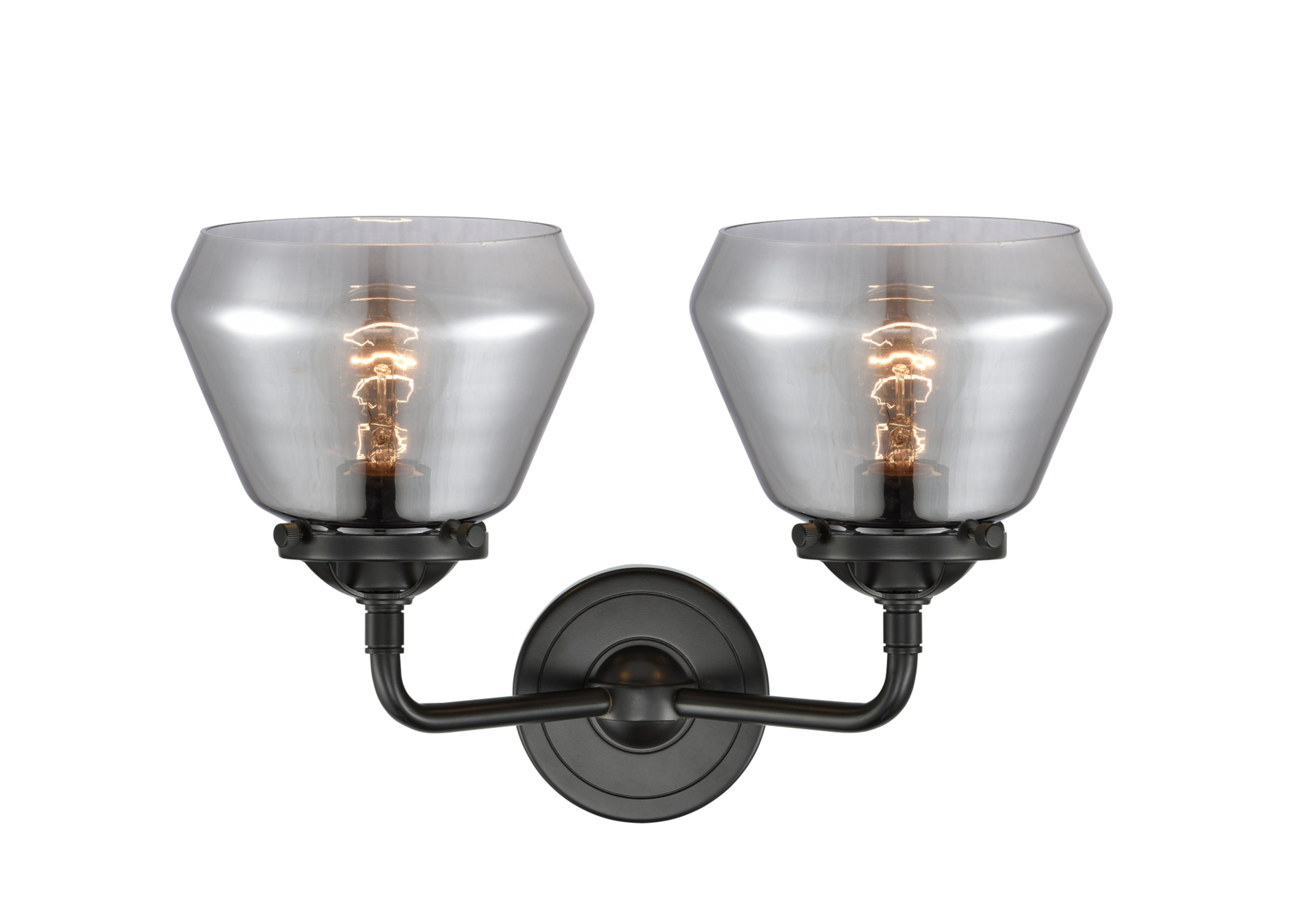 Innovations Lighting 284-2W Fulton Fulton 2 Light 15" Wide Bathroom Vanity Light - Black(Black Antique Brass / Smoked)