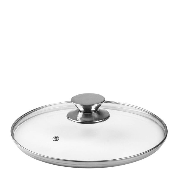 Glasslokk 32 cm med rustfri knott