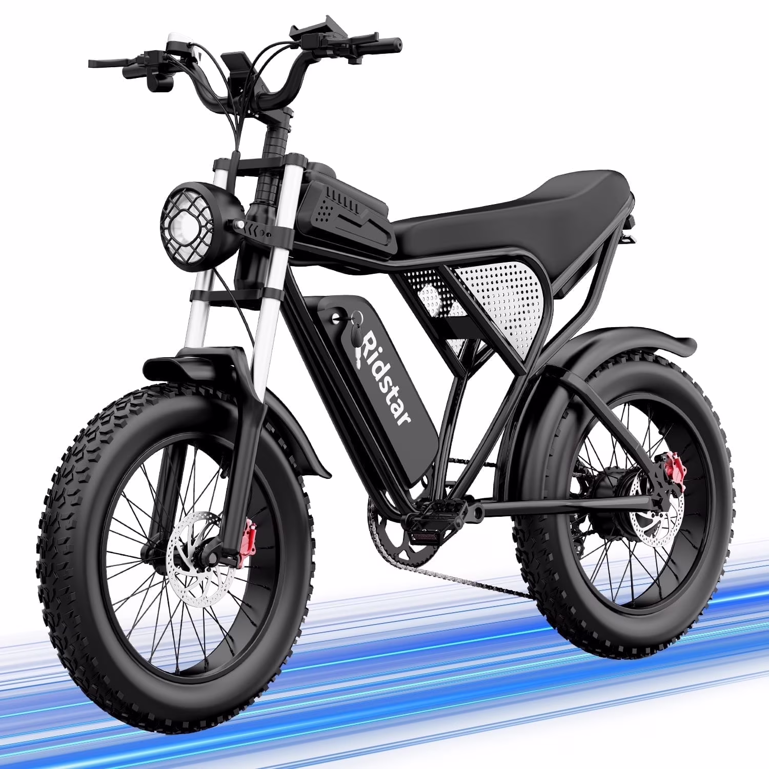 1500W MTB Electric Bicycle 48V 20Ah Removable Battery E Bike,Electric Bike for Adults 20" Fat Tire Electric Motorcycle, 7 speed Full Suspension Mountain Bike UL2849(Q20 1500W)