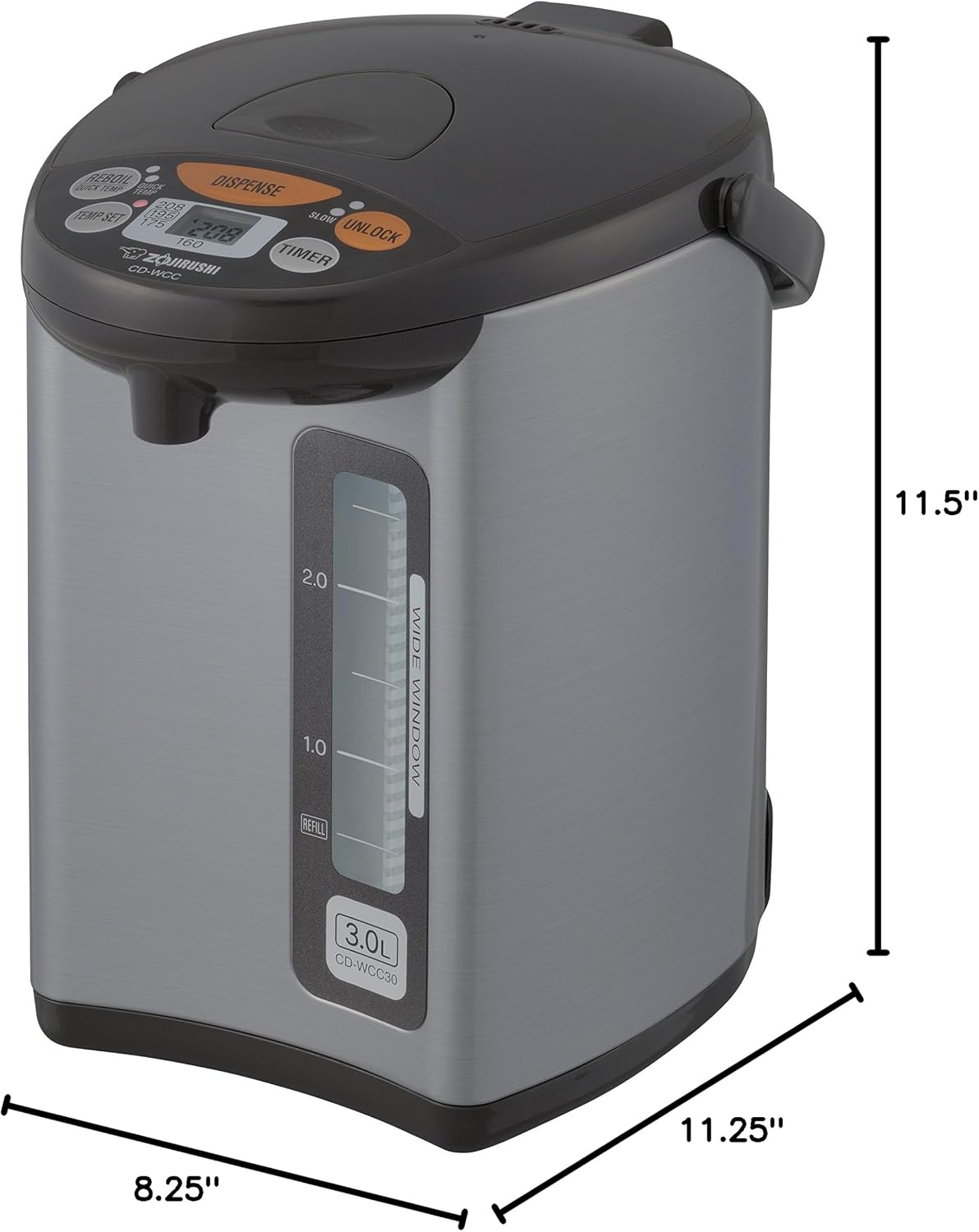 Zojirushi Micom Water Boiler and Warmer CD WCC30, 3.0l, 101 Oz (Silver)