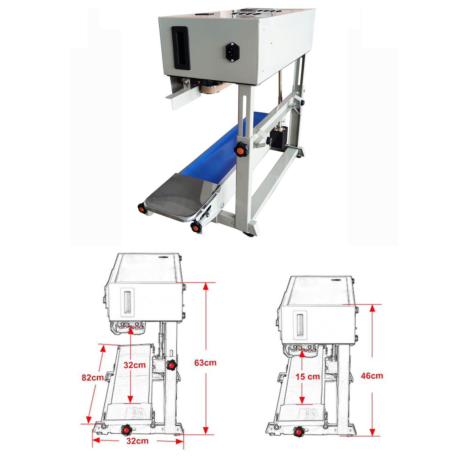 110V/60HZ Automatic Continuous Sealing Machine, FR880LW Vertical Band Sealer for PVC Bag, Band Sealer Machine with Digital Temperature Control