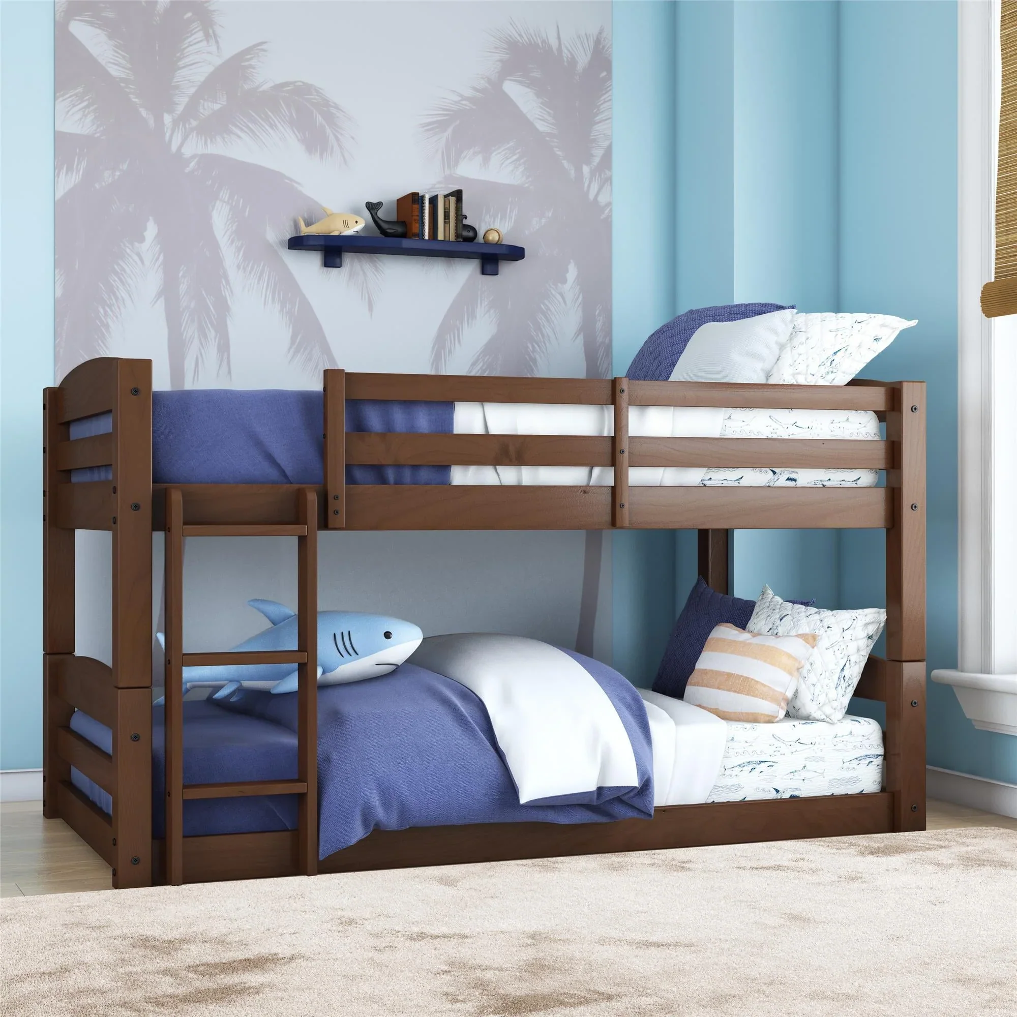 Better Homes and Gardens Tristan Twin Bunk Bed, Mocha