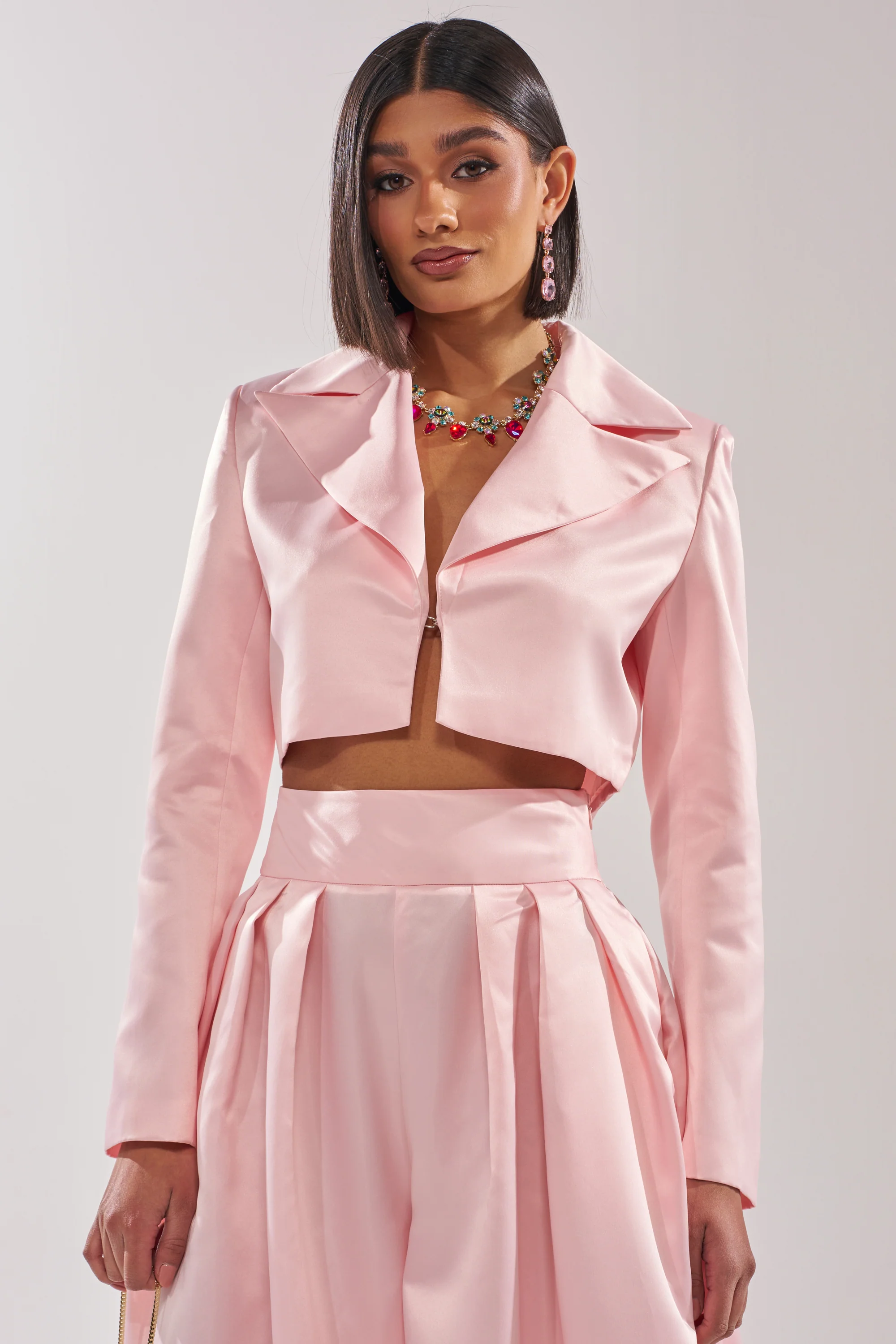 LILA SATIN BLAZER - Akira Store