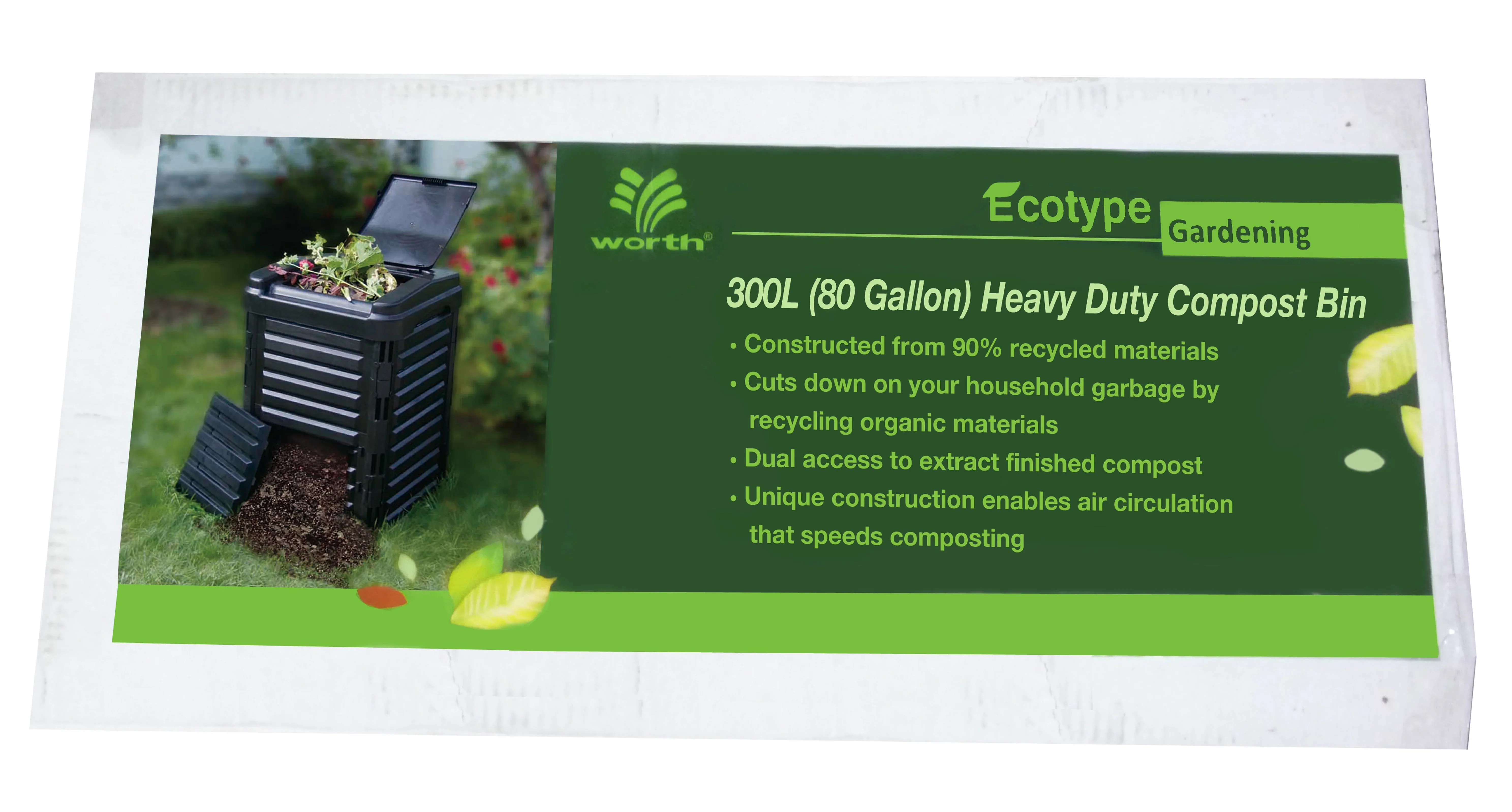 TDI Brands 9496 Tierra Garden Recycled Composter - 85 gal