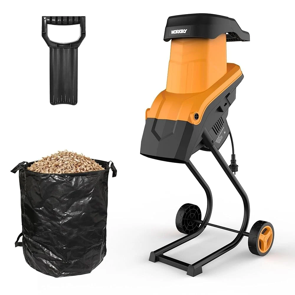 15 Amp Electric Wood Chipper Shredder, 1.77" Wood Chipper for Branches