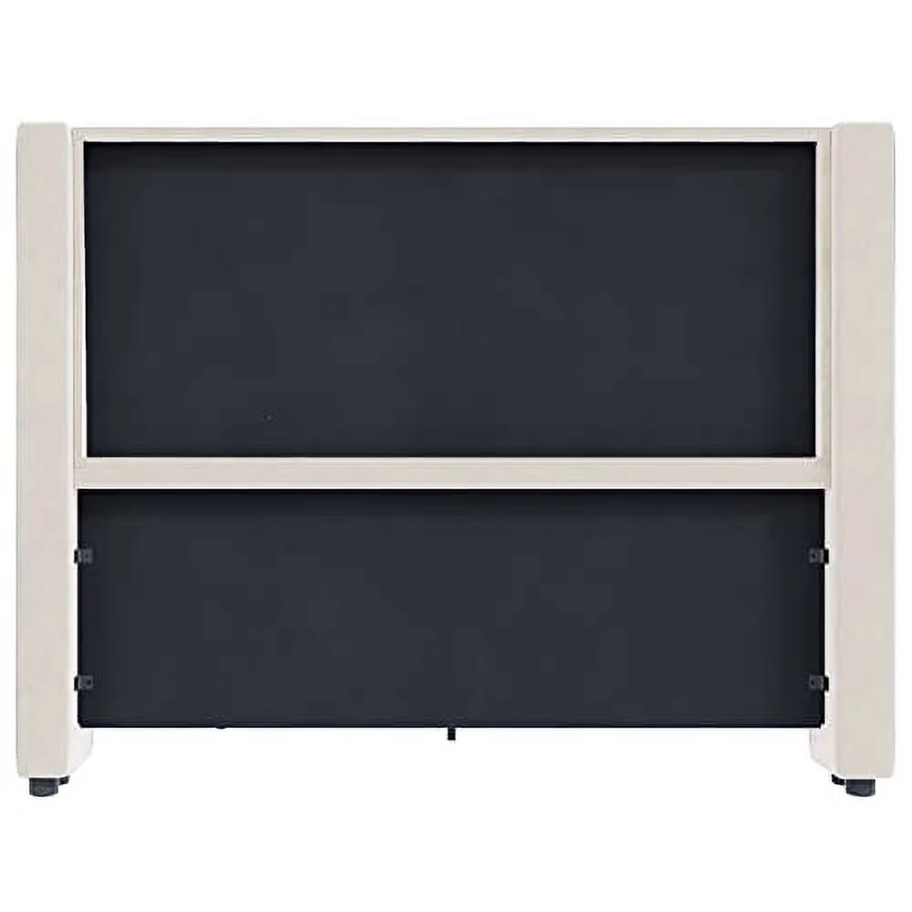 Vanacc Queen Bed Frame Upholstered Bed Wingback Headboard Velvet Tufted Diamond Button/No Box Spring Needed/Easy Assembly/Gray