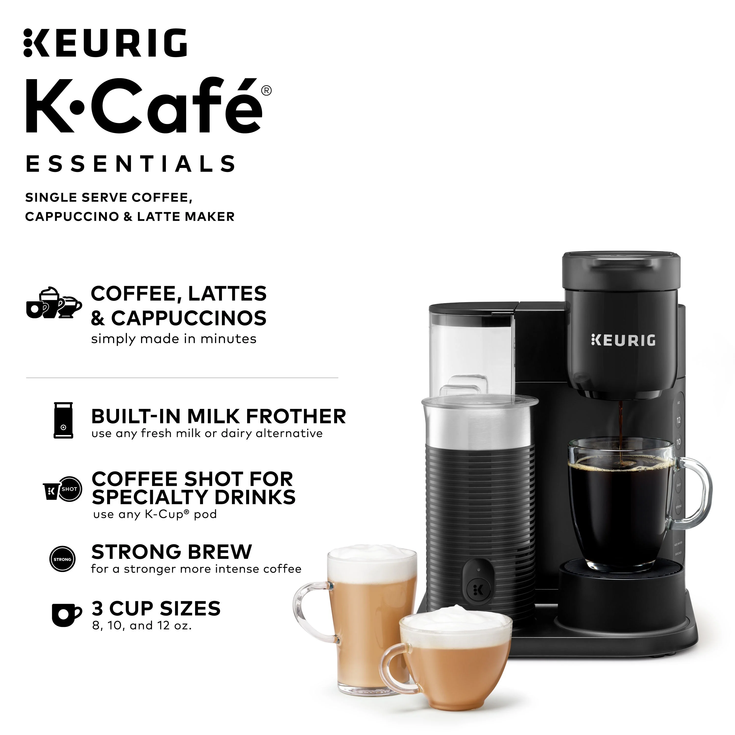 Keurig K - Caf Essentials Single Serve K - Cup Pod Coffee Maker, Black