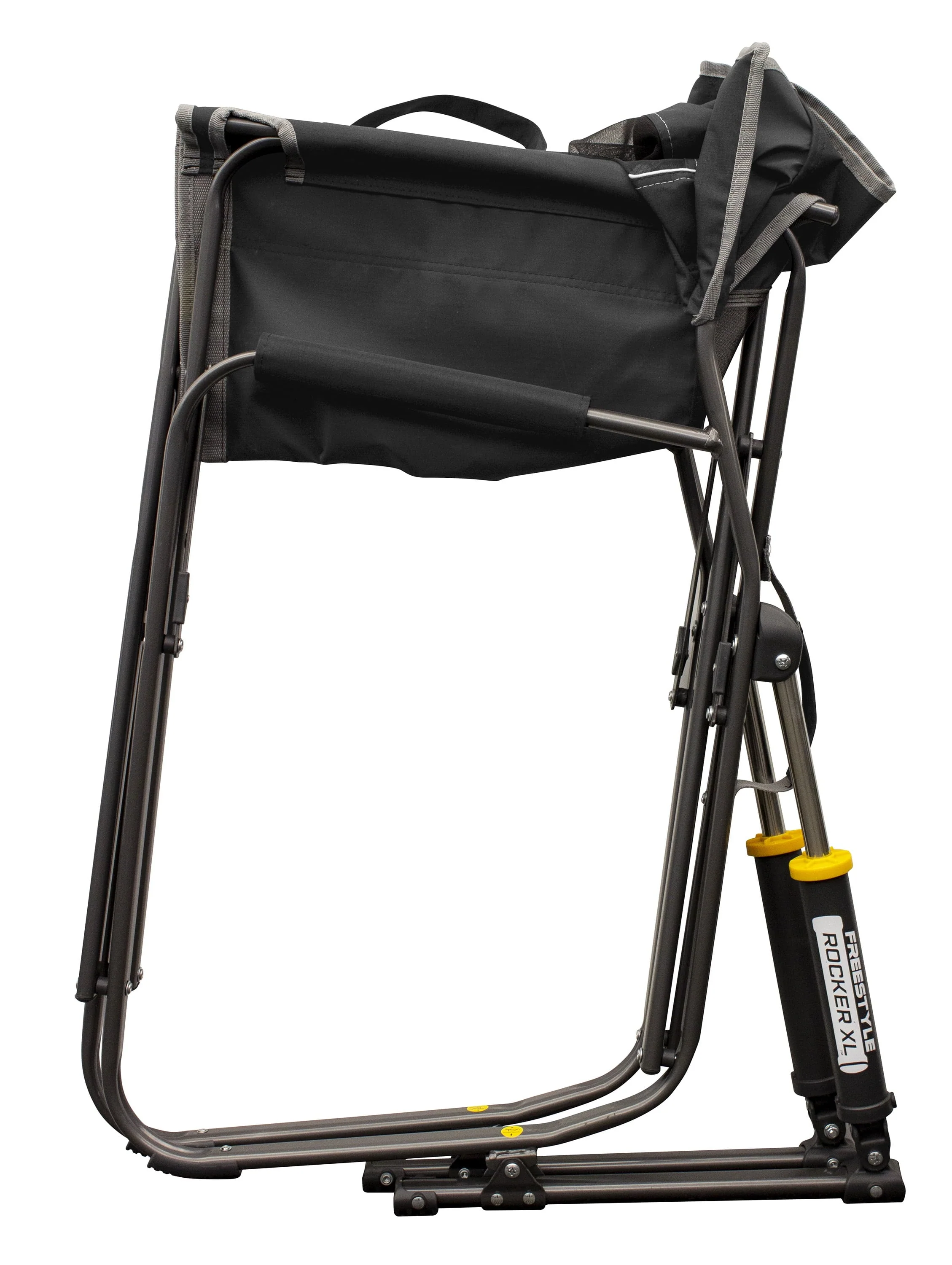 Freestyle Rocker XL Heavy Duty Portable Folding Camping Chair, Pewter Gray Image 2
