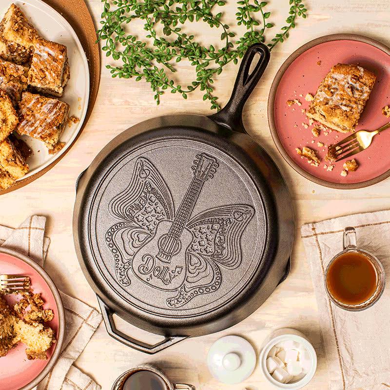Dolly Parton | Clear Blue Morning Skillet | Size: 13.25 Inches | Lodge Cast Iron