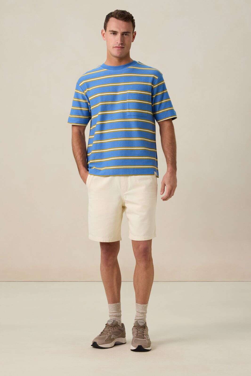 Blauw gestreept T-shirt