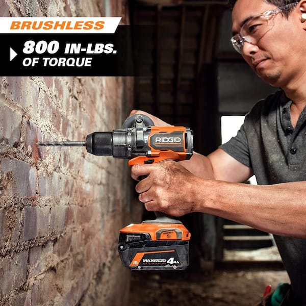 18V Brushless Cordless 3 Tool Combo Kit w/ Hammer Drill, Impact Driver, Oscillating Multi Tool, Batteries, Charger Bag Image 5