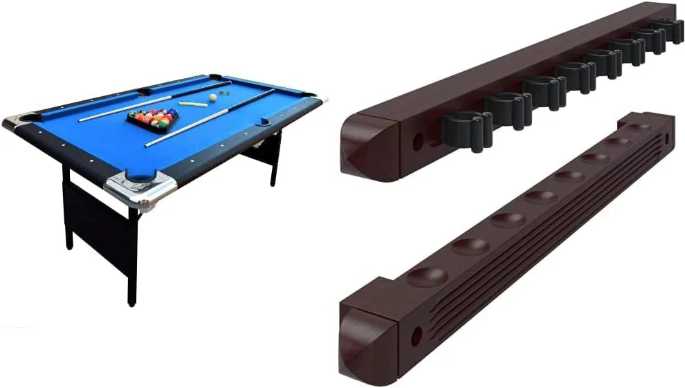 6 ft Portable Pool Table, Adults Folding Billiards Tables for Game Room with Easy Foldable Storage, Includes Full Set of Billiard Balls,…