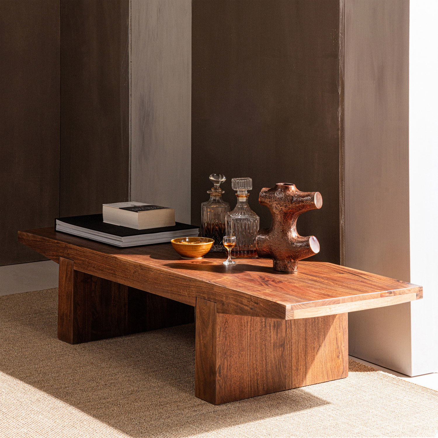 WOOOD Eron Salontafel - Acaciahout - Bruin - 32x152x48
