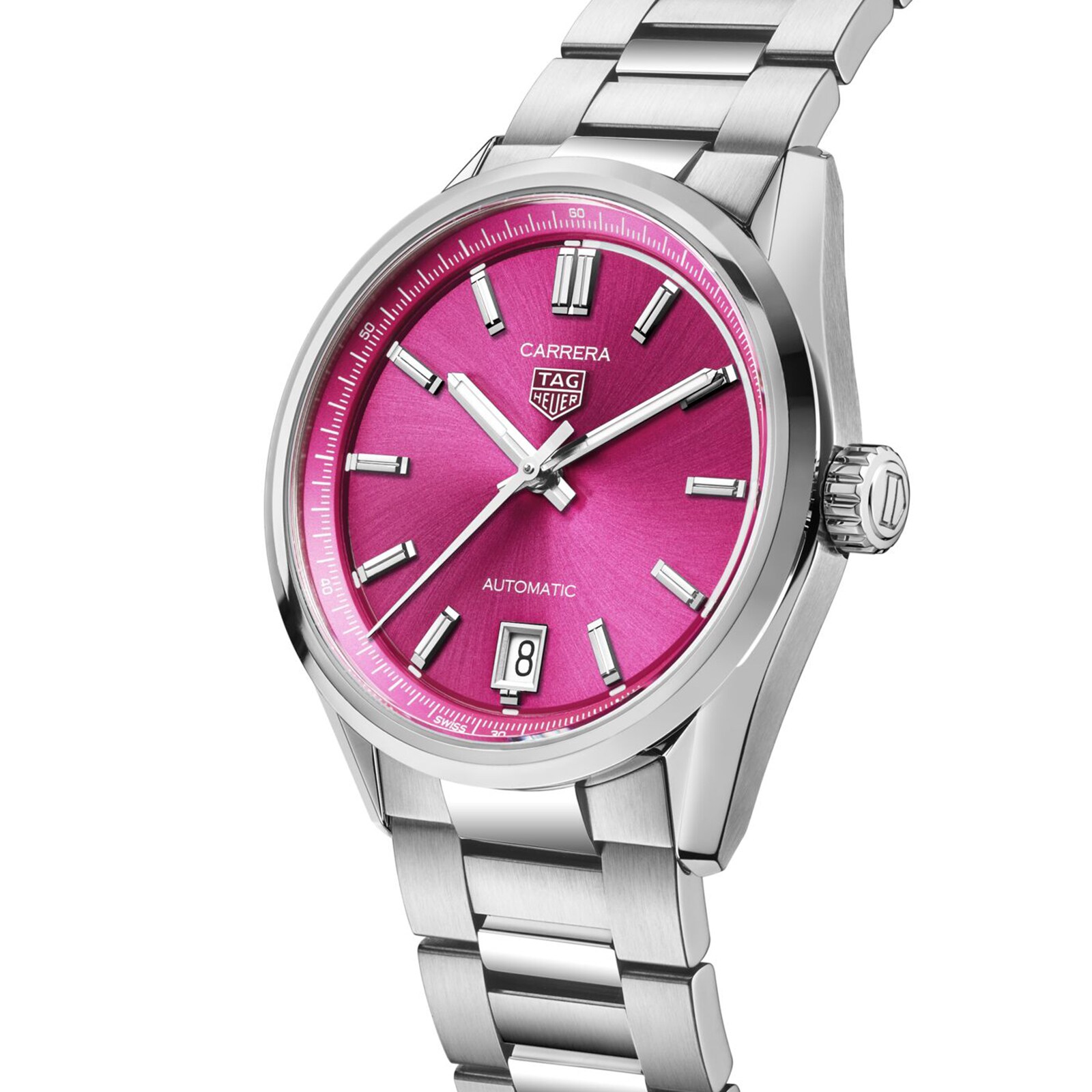 【Super Clone】TAG Heuer Carrera Date 36mm Unisex Watch Pink WBN2313.BA0001