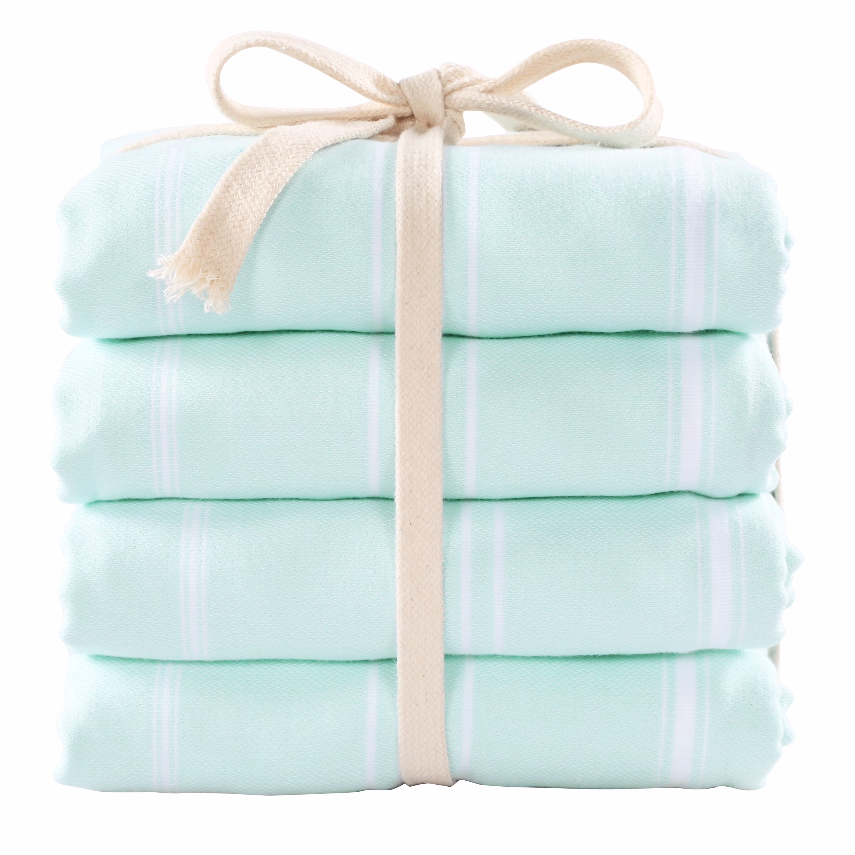 Cacala Turkish Beach Towel 100% Cotton, Set of 4, Sand-Free and Quick-Drying Perfect as an Extra Large Travel Towel, Beach Accessory, or Gift for Beach Lovers, 39�� x 70��
