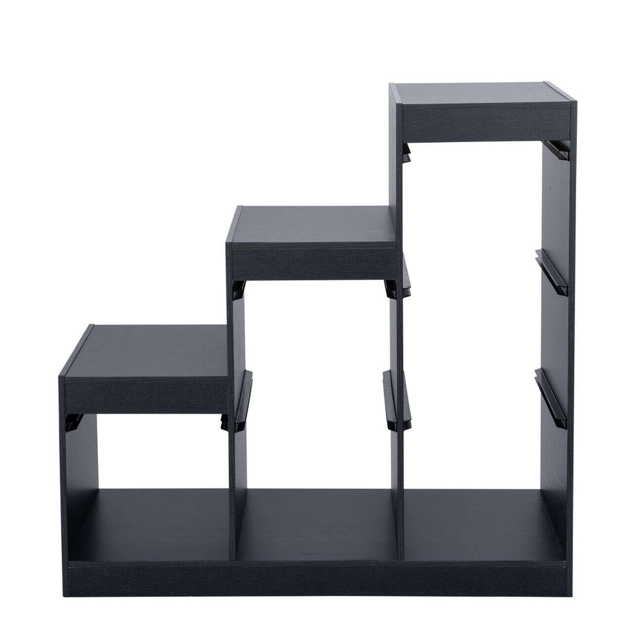 Structure de rangement en contreplaqué blanc forme escalier 97x44xH94cm