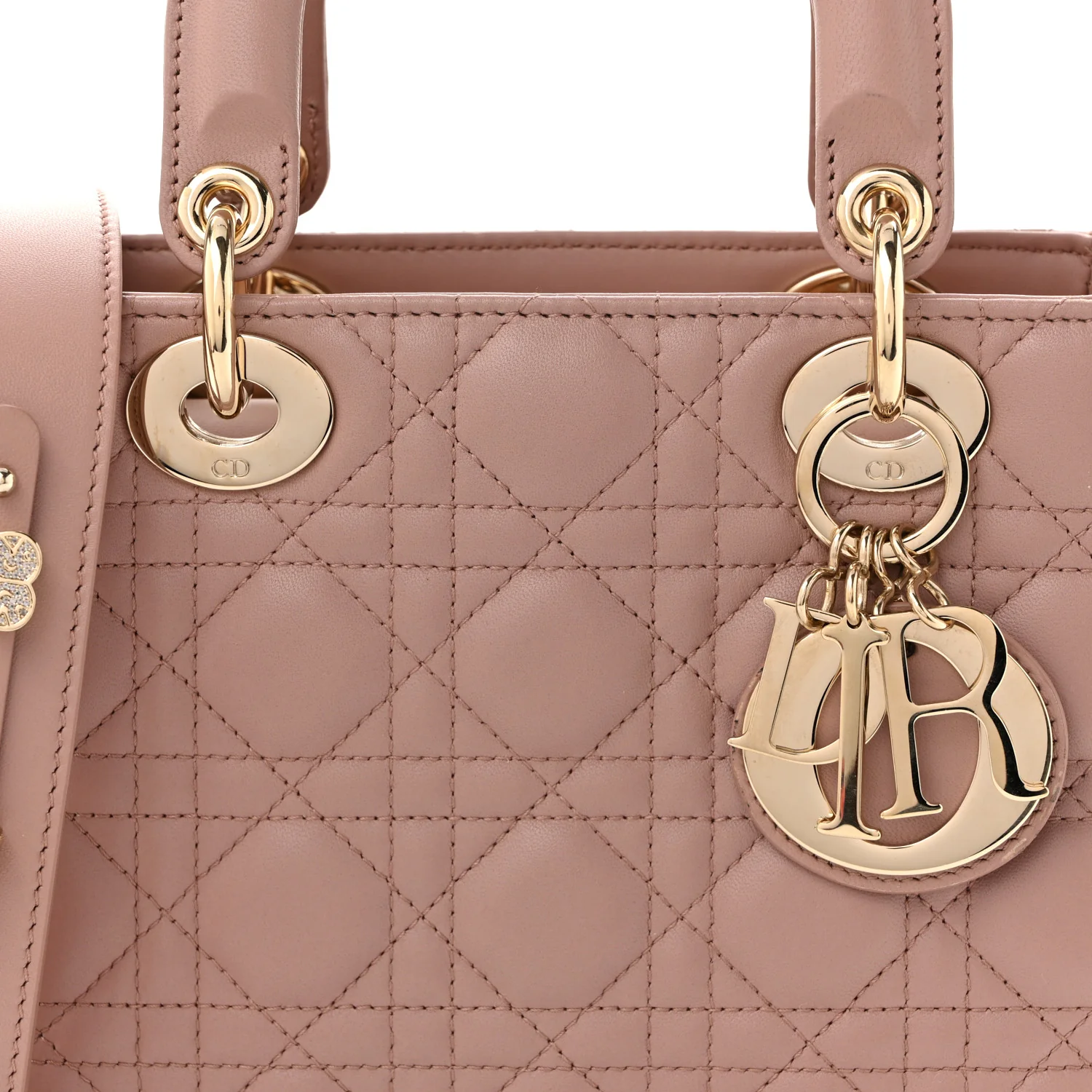 Lambskin Cannage Small Lucky Badges My Lady Dior Fard