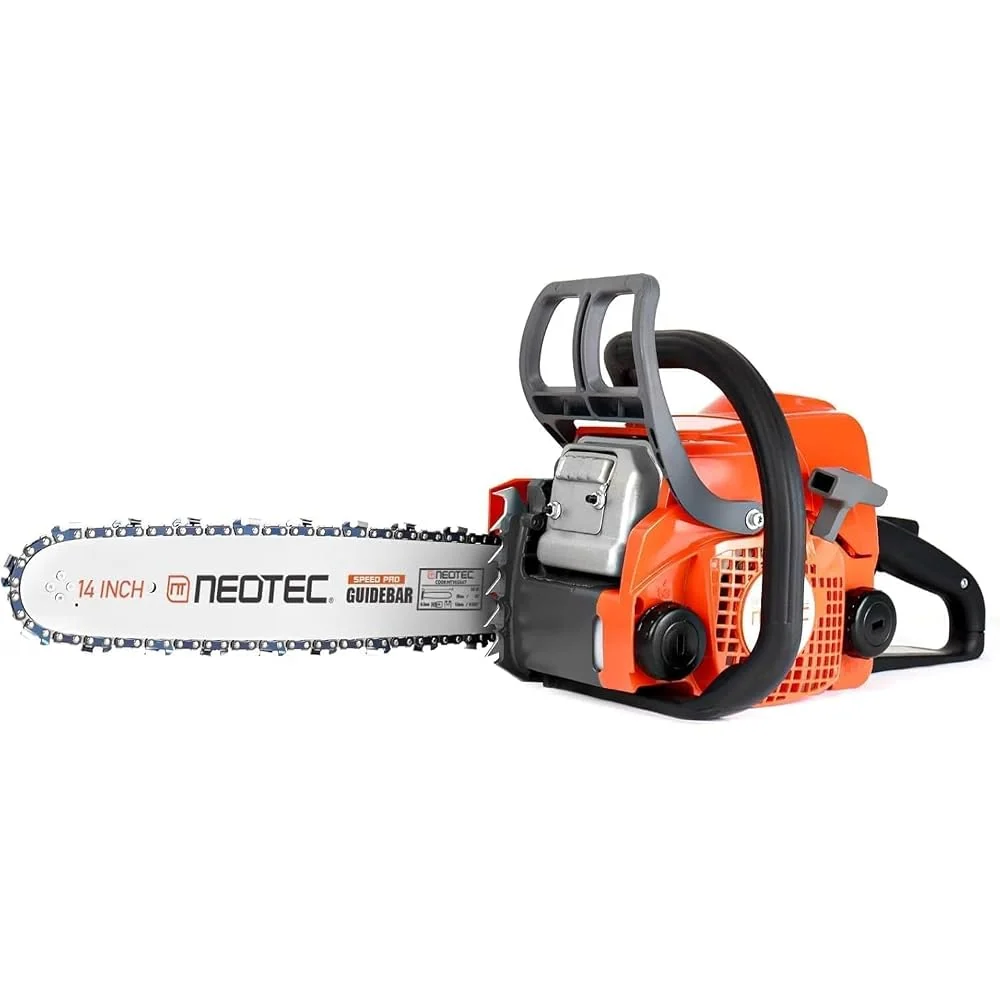 31.8cc Gas Chainsaw, 14" Top Handle 2-Stroke Chain Saw for Tree Pruning & Wood Cutting