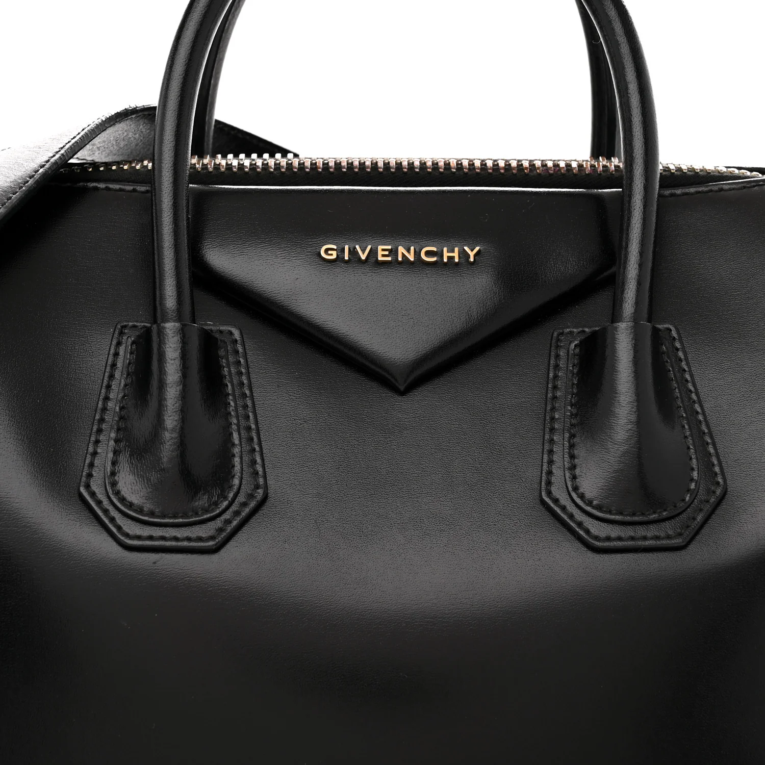 Shiny Lord Calfskin Medium Antigona Black
