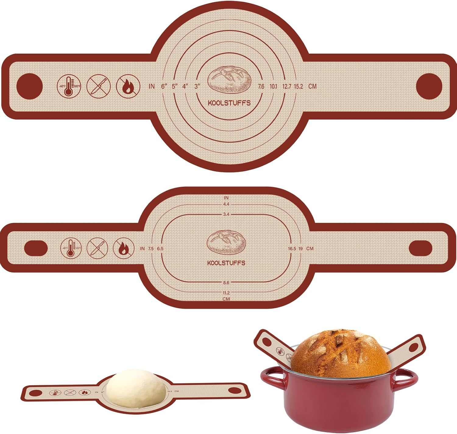 Koolstuffs Silicone Bread Sling, Nonstick & Easy to Clean, 2 PCS
