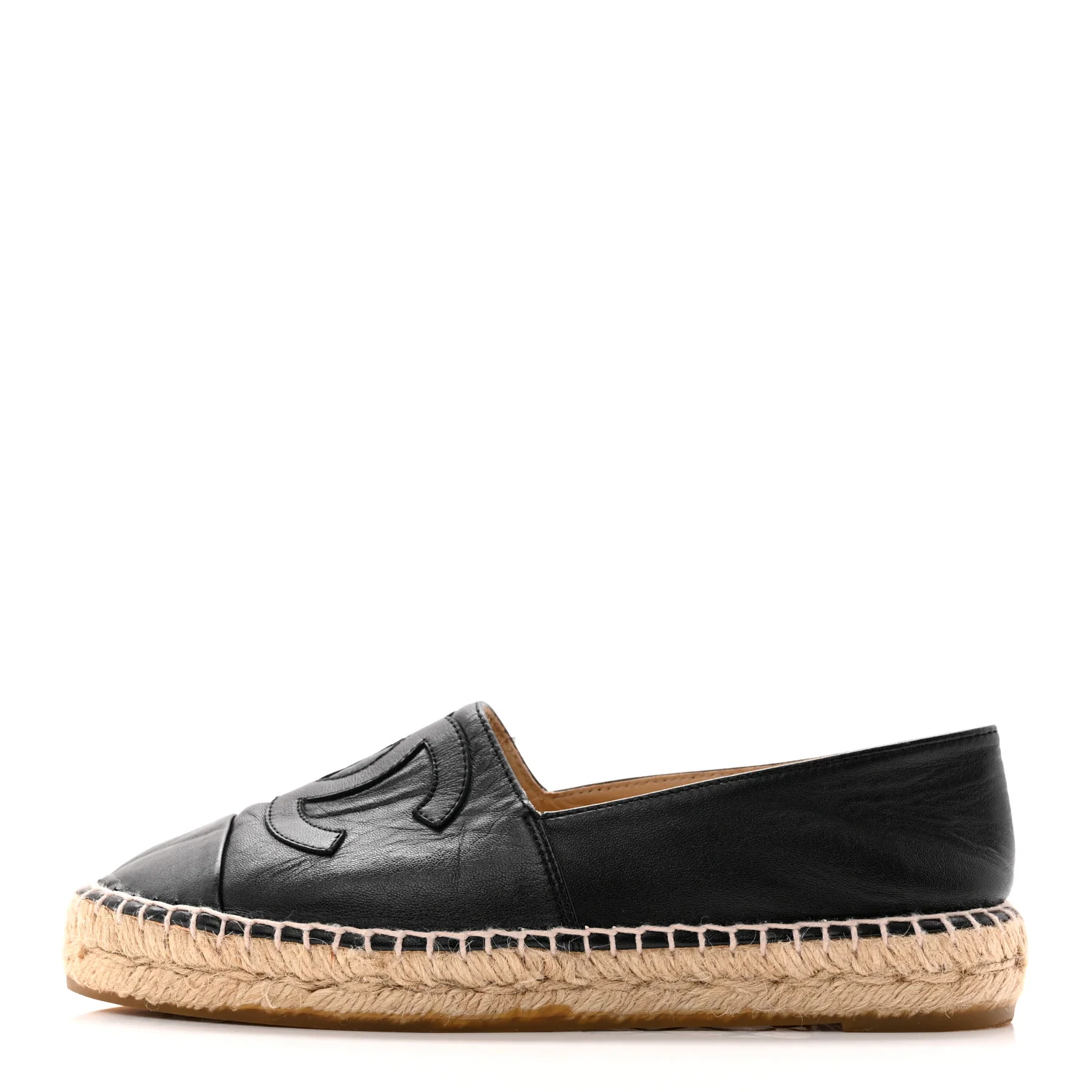 Lambskin CC Espadrilles 36 Black