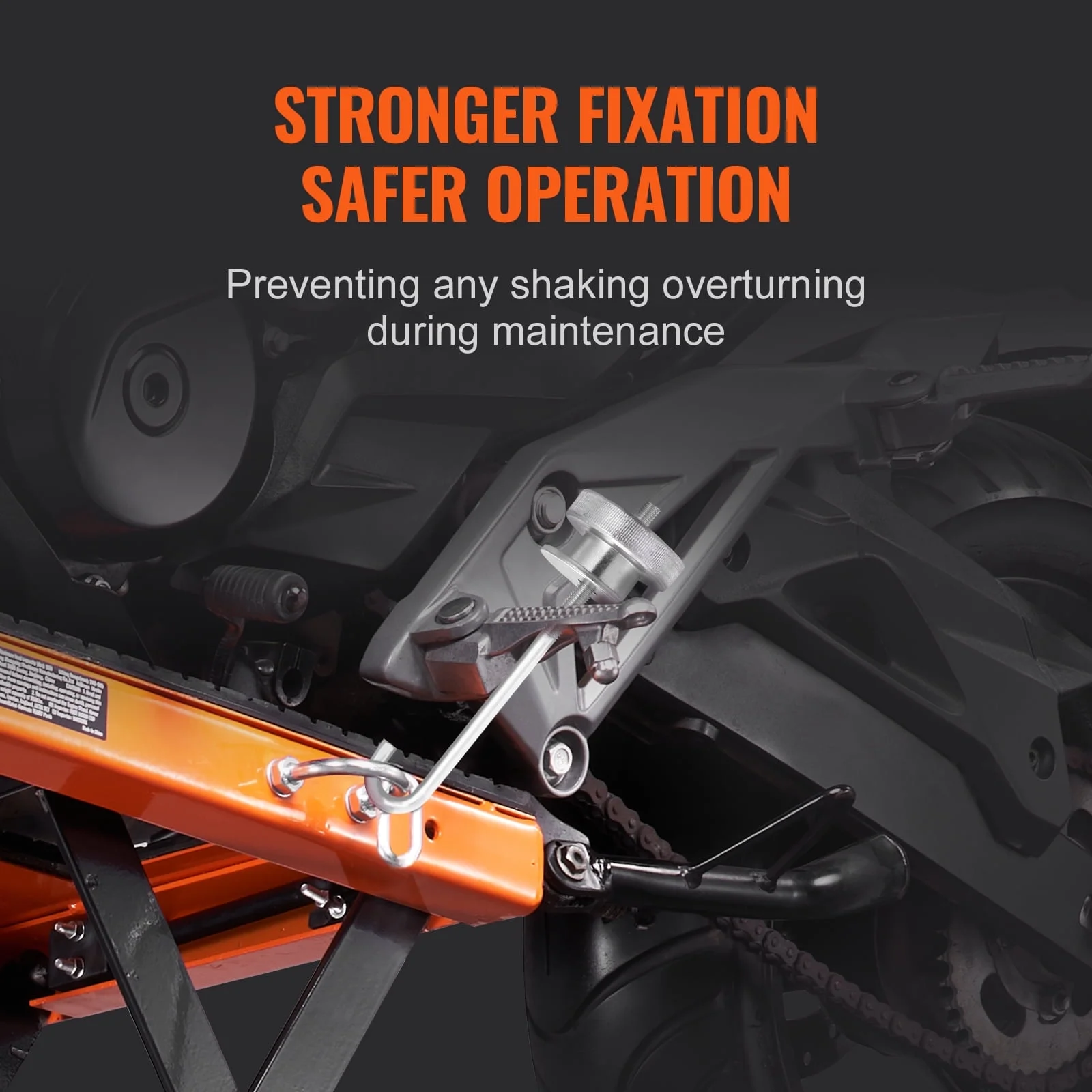 Hydraulic Motorcycle Lift Table 350 lbs Height 13'-36' Dirt Bike Scissor Jack Stand with Wide Deck Safety Pin J-hook - Image 5