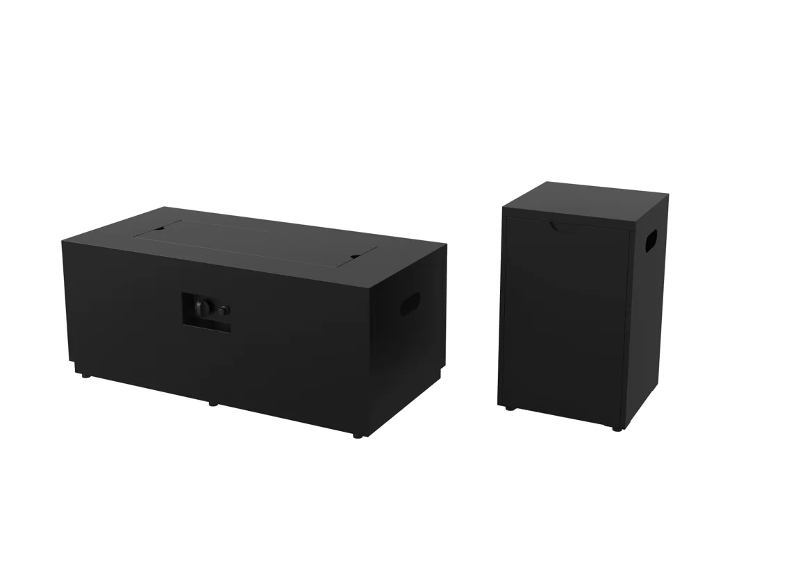Better Homes & Gardens 42 Rectangle Gas Fire Pit, Black