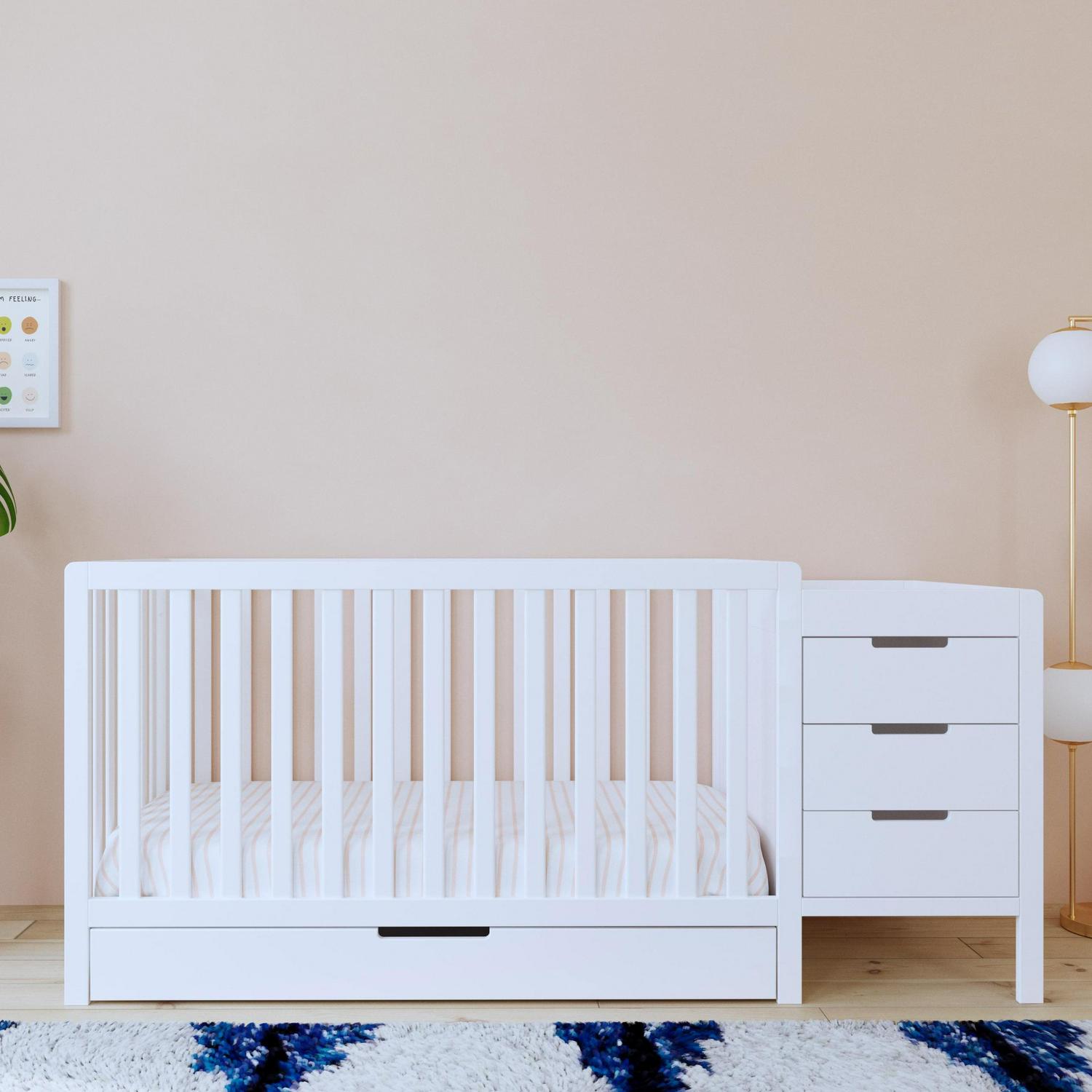 Colby 4-in-1 Convertible Crib Changer Combo in White - Image 2