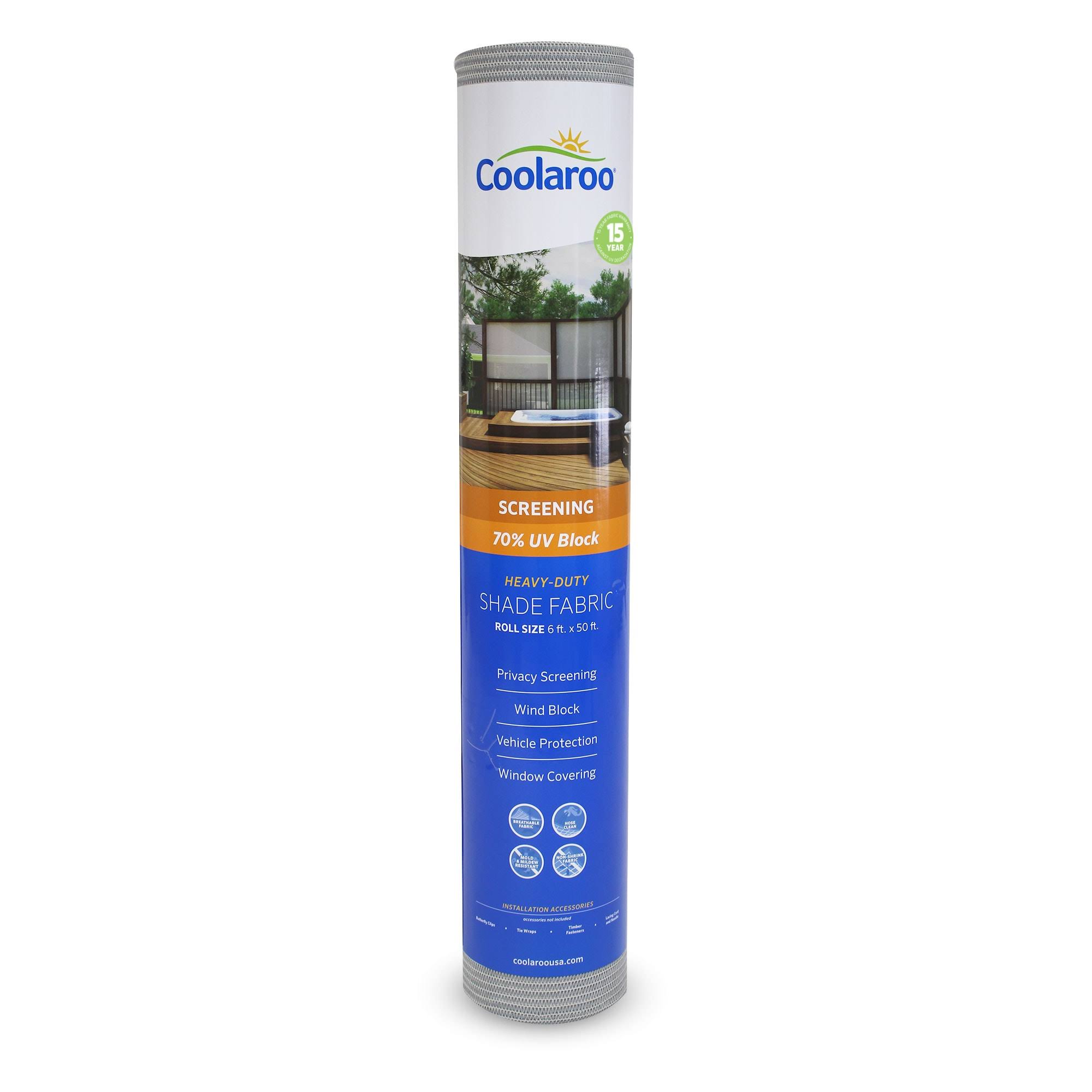 Coolaroo 6' x 50' Shade Fabric Roll 70% UV Block Stone Gray