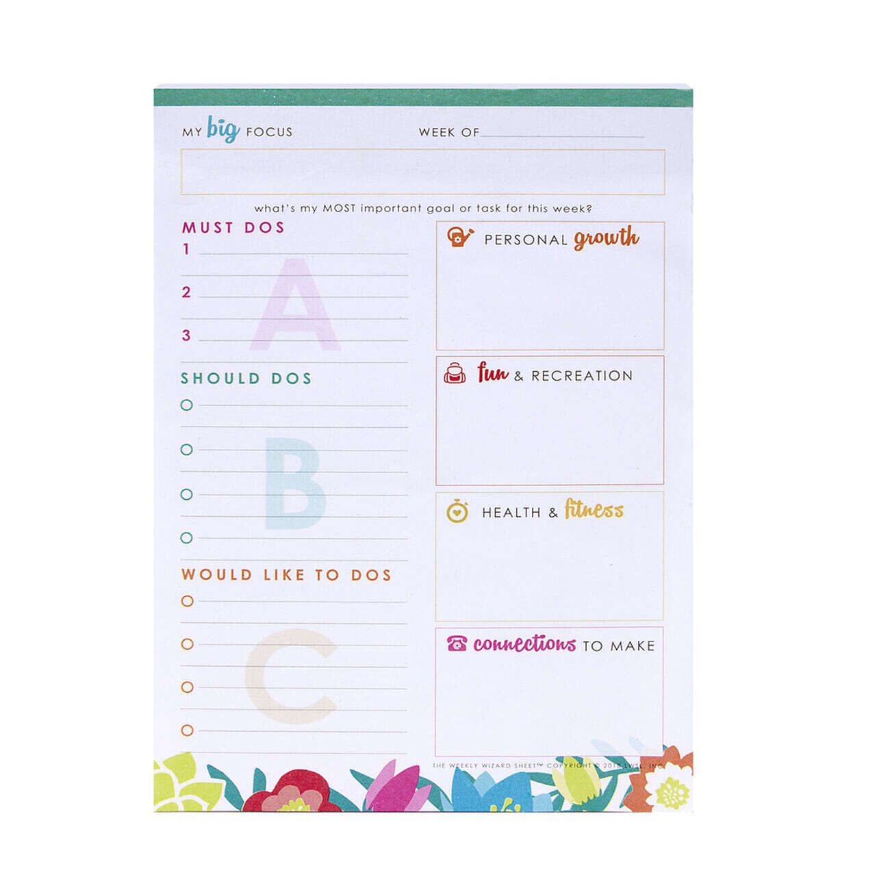 Carnet bloc mémo en papier 50 pages préimprimées 18x13cm