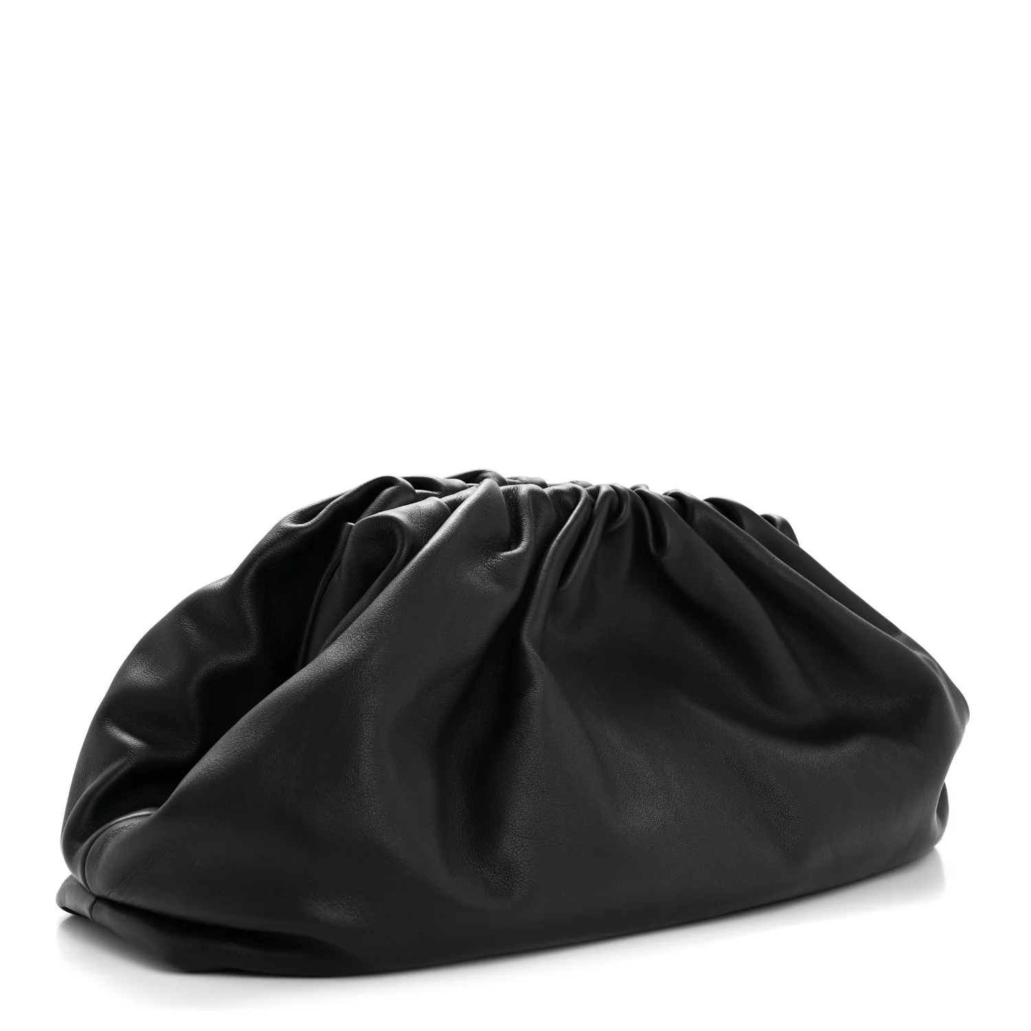 Smooth Butter Calf The Pouch Oversized Clutch Black