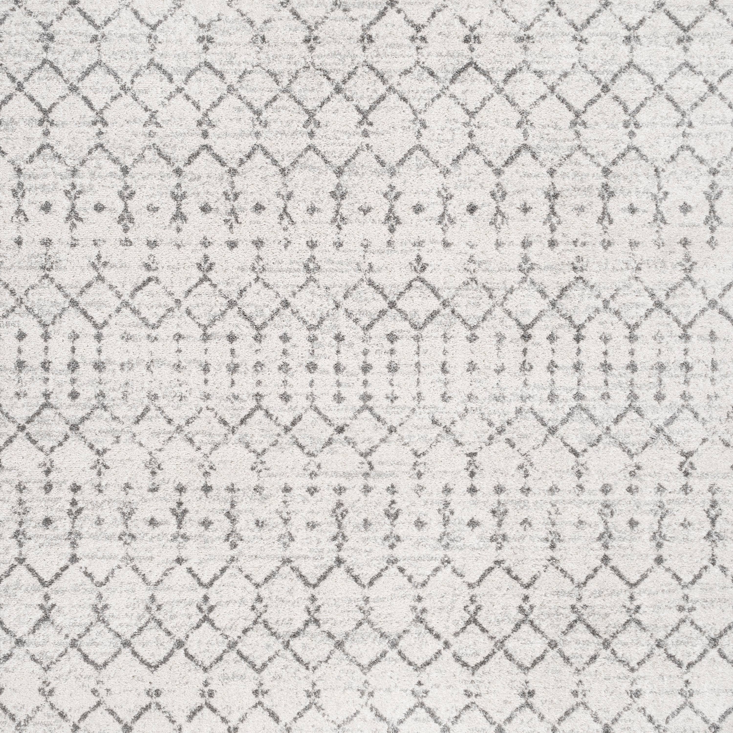 Jonathan Y Modern Hype Boho Vintage Diamond Area Rug - 5' Square - Cream/Gray