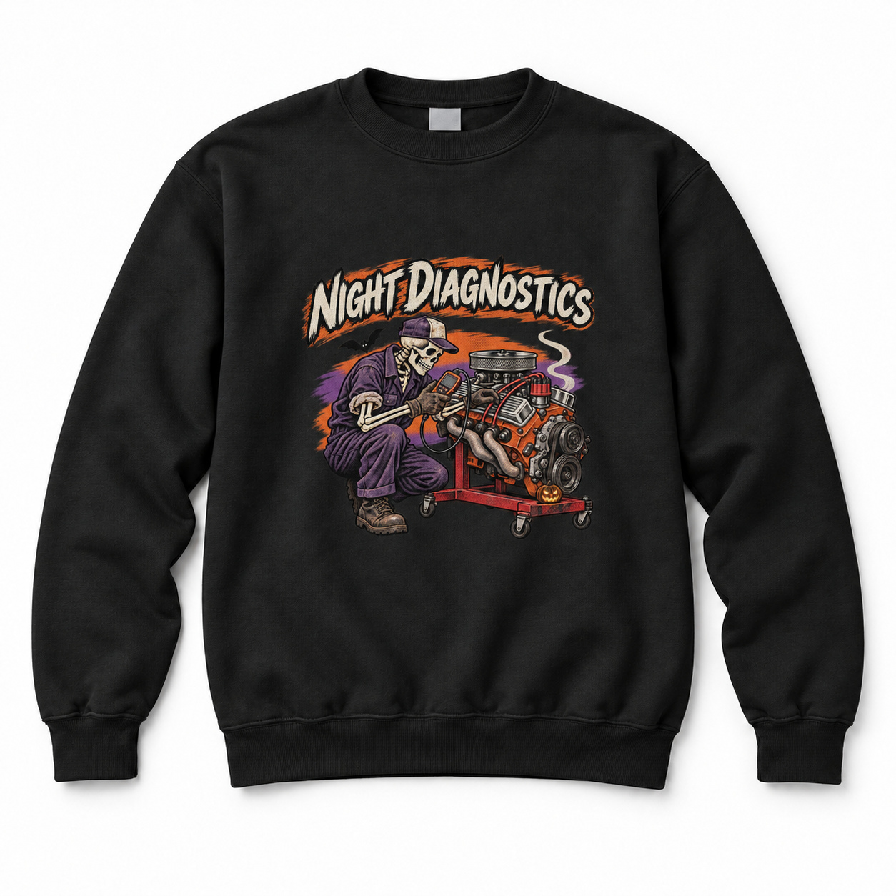 Night Diagnostics Skeleton Crewneck Sweatshirt